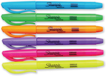 Sharpie Pocket Highlighters Chisel Tip Highlighter Marker Set Office Supplies And Classroom Supplies Assorted Colors 24 Count
