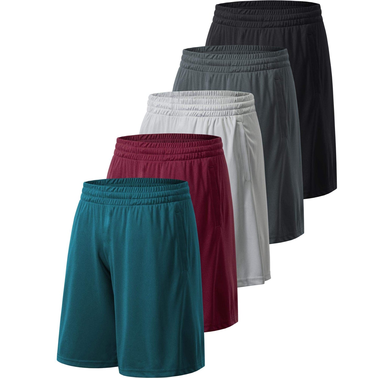 Men's Athletic Shorts with Pockets and Elastic Waistband Quick Dry Activewear Workout Shorts for Men