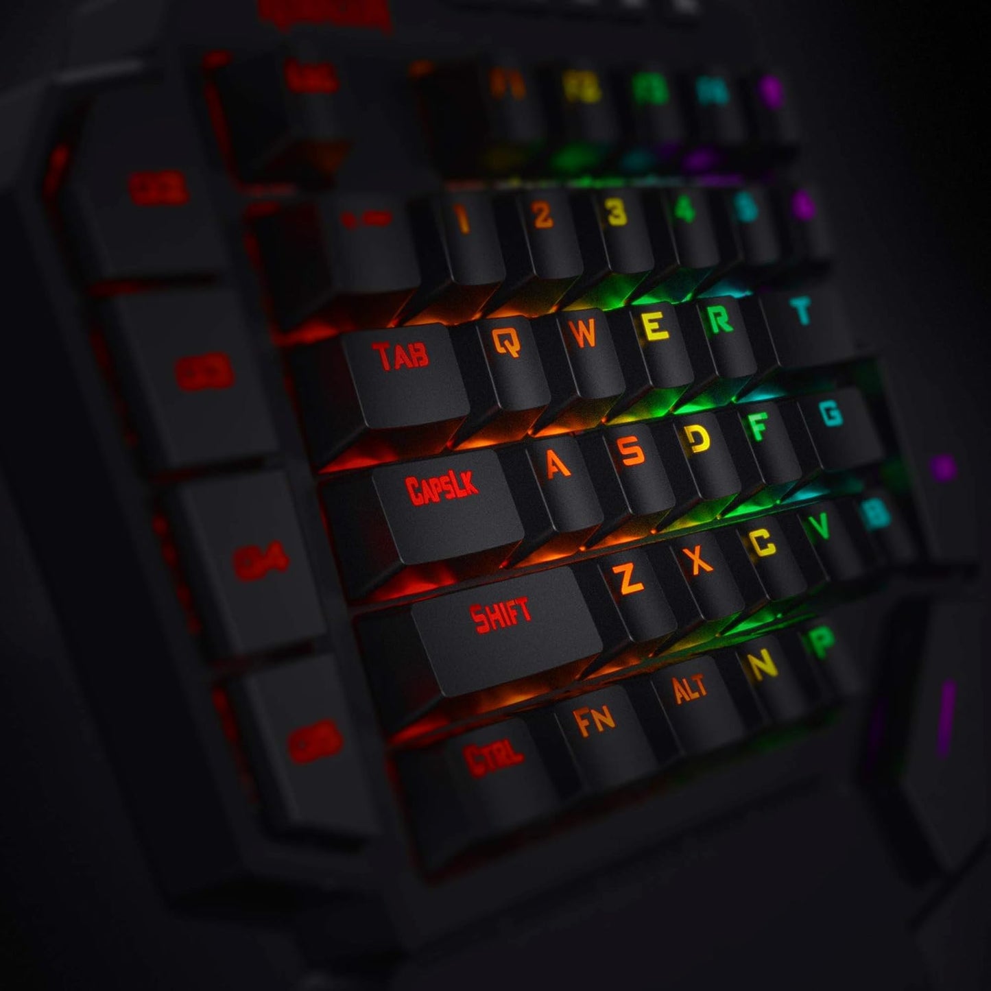 Redragon K585 DITI Wired One-Handed RGB Mechanical Gaming Keyboard, 42 Keys Type-C Professional Gaming Keypad w/Upgraded Hot-Swappable Socket, 7 Onboard Macro Keys & Detachable Wrist Rest