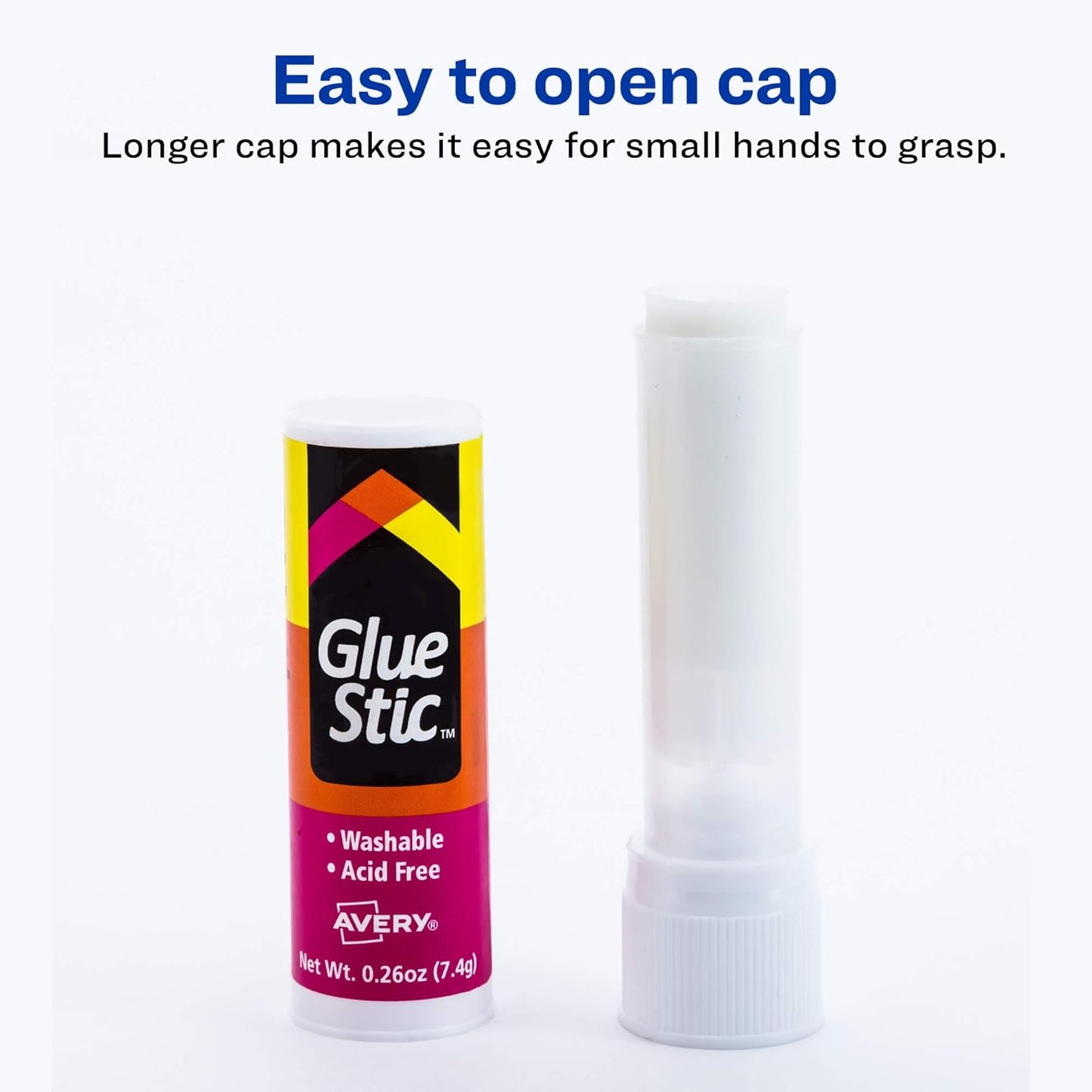 Avery Glue Stick White, Washable, Nontoxic, 0.26 oz. Permanent Glue Stic, 6pk (98095)