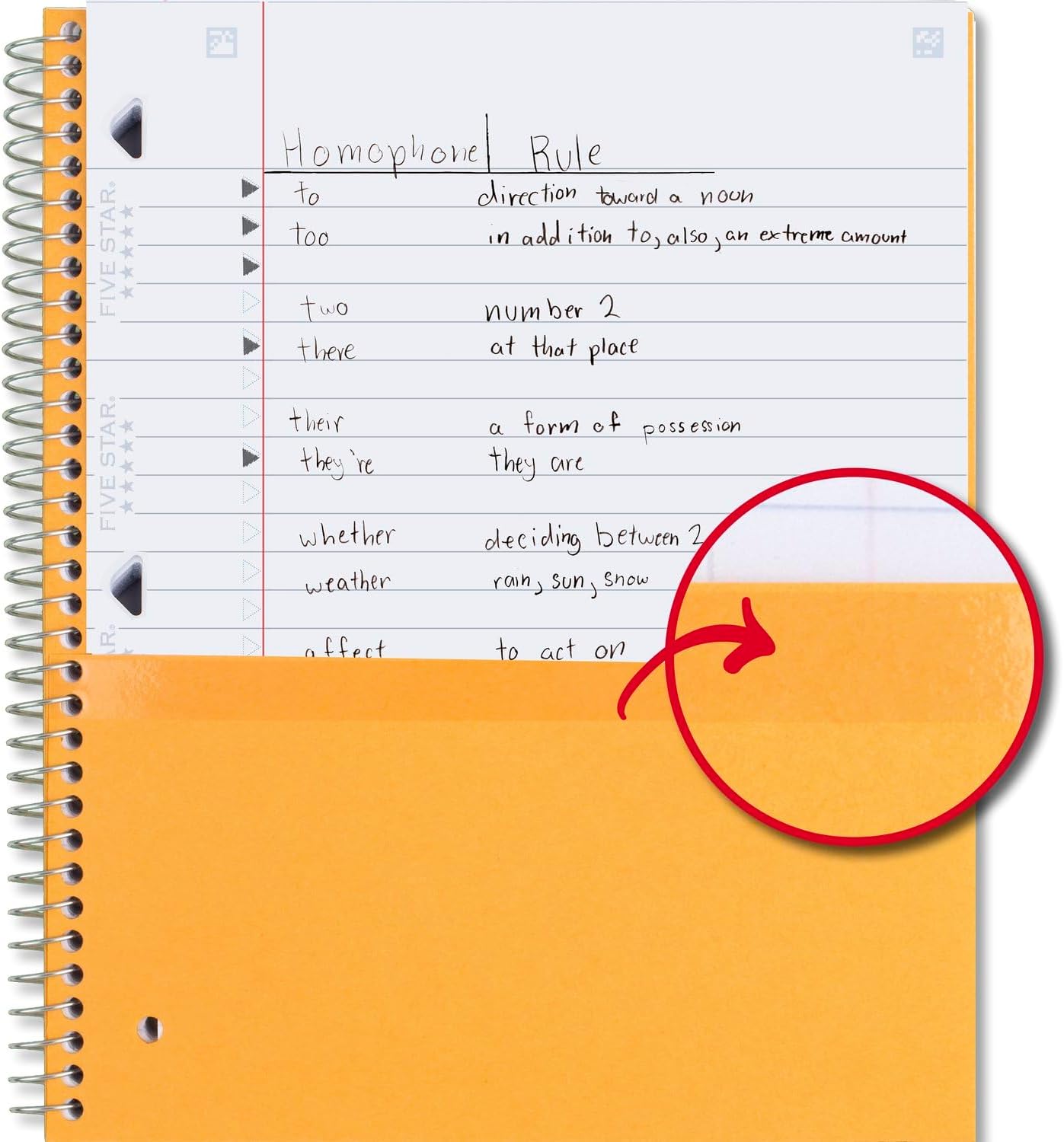 Five Star Spiral Notebook + Study App, 6 Pack, 1 Subject, Wide Ruled Paper, 8" x 10-1/2", 100 Sheets, Fights Ink Bleed, Water Resistant Cover, Assorted Colors (38042)