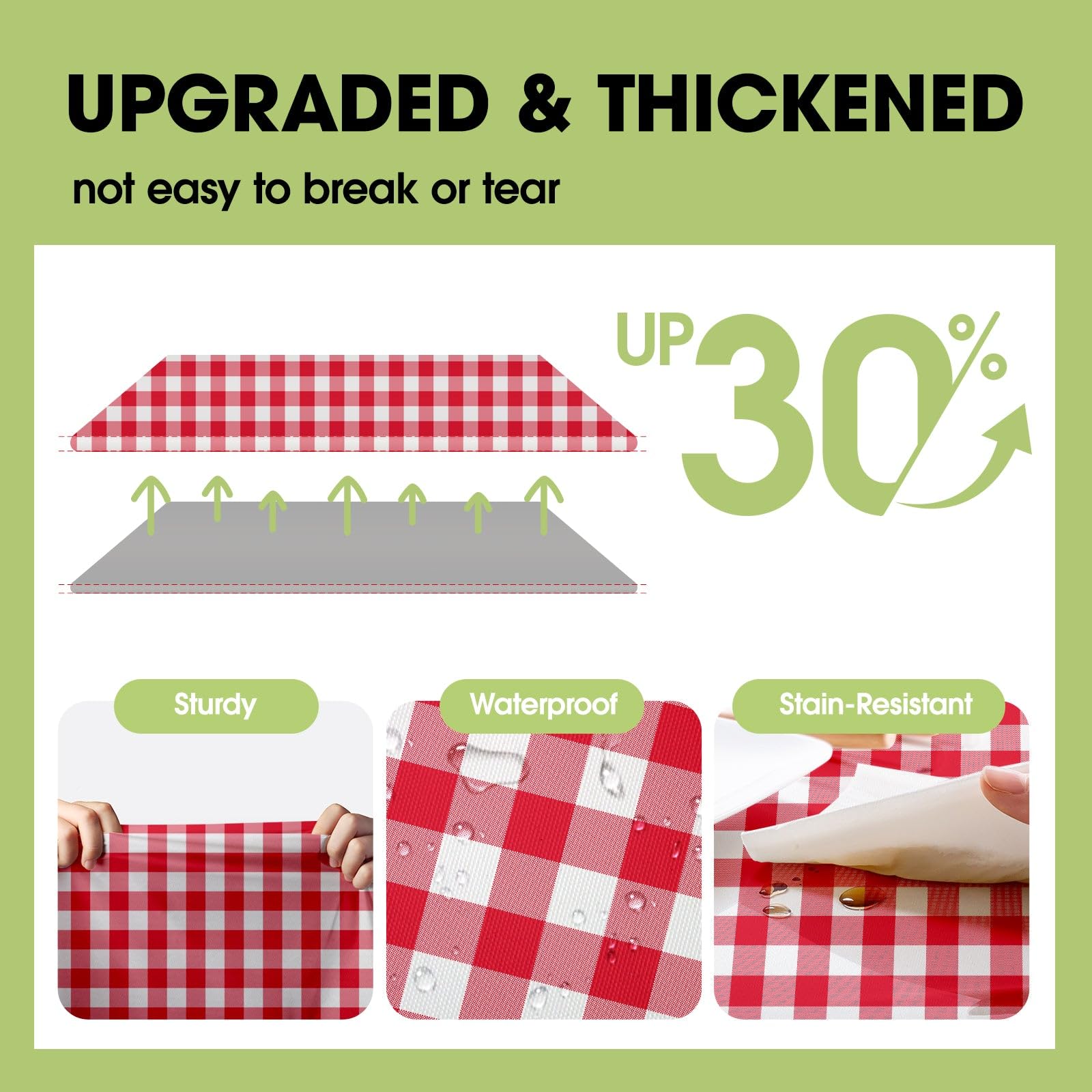 Pureegg Plastic Table Cloth Disposable 10 Pack, 54 x 108 Inch Table Cloths, Party, Picnic, Wedding, Decorative Tablecloths, Rectangle, White Plastic Cover, Leakproof & Sturdy, White