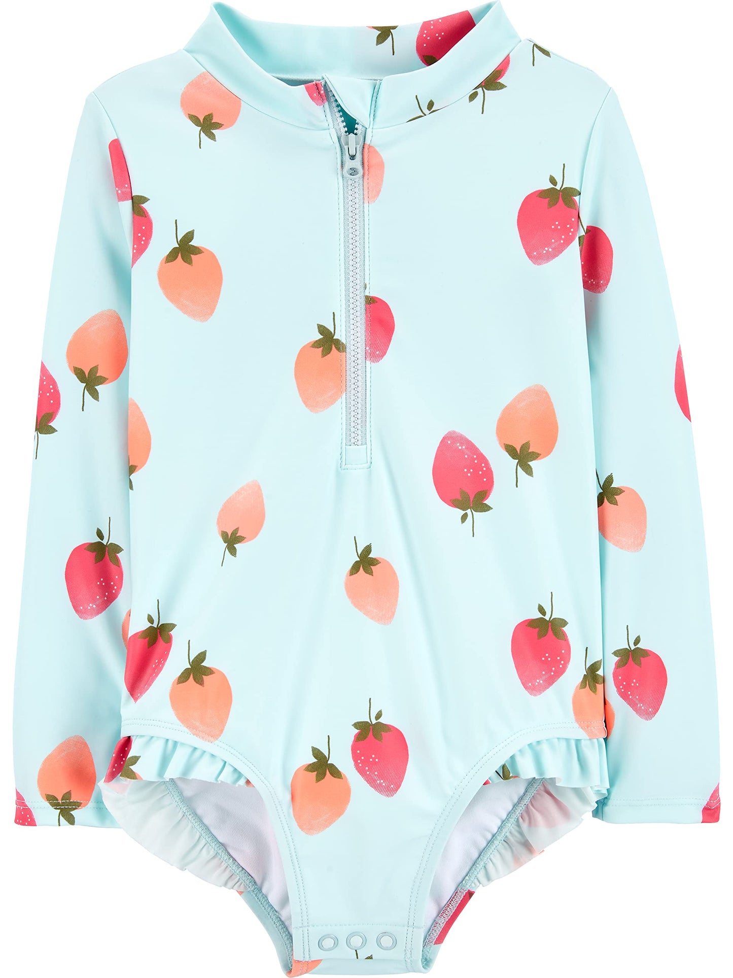 Simple Joys by Carter's Girls' Long Sleeve Zipper One Piece Swimsuit