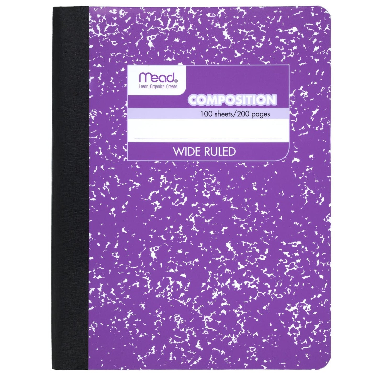 Mead Composition Notebook, Wide Ruled Paper, 7-1/2" x 9-3/4", 100 Sheets, Assorted Colors, 12 Pack (73389)
