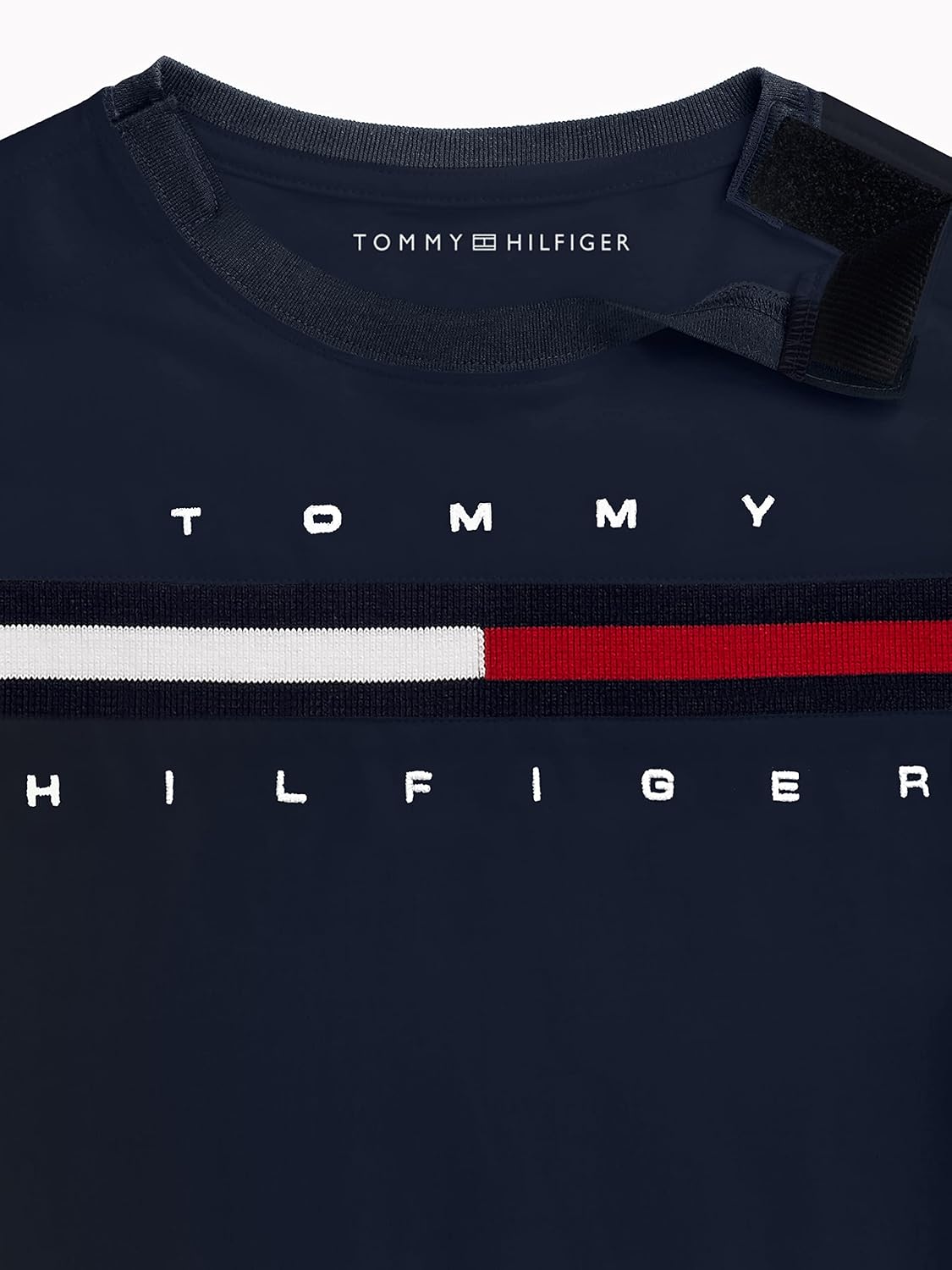 Tommy Hilfiger Boy's Adaptive Short Sleeve Logo T-shirt With Velcro Closures