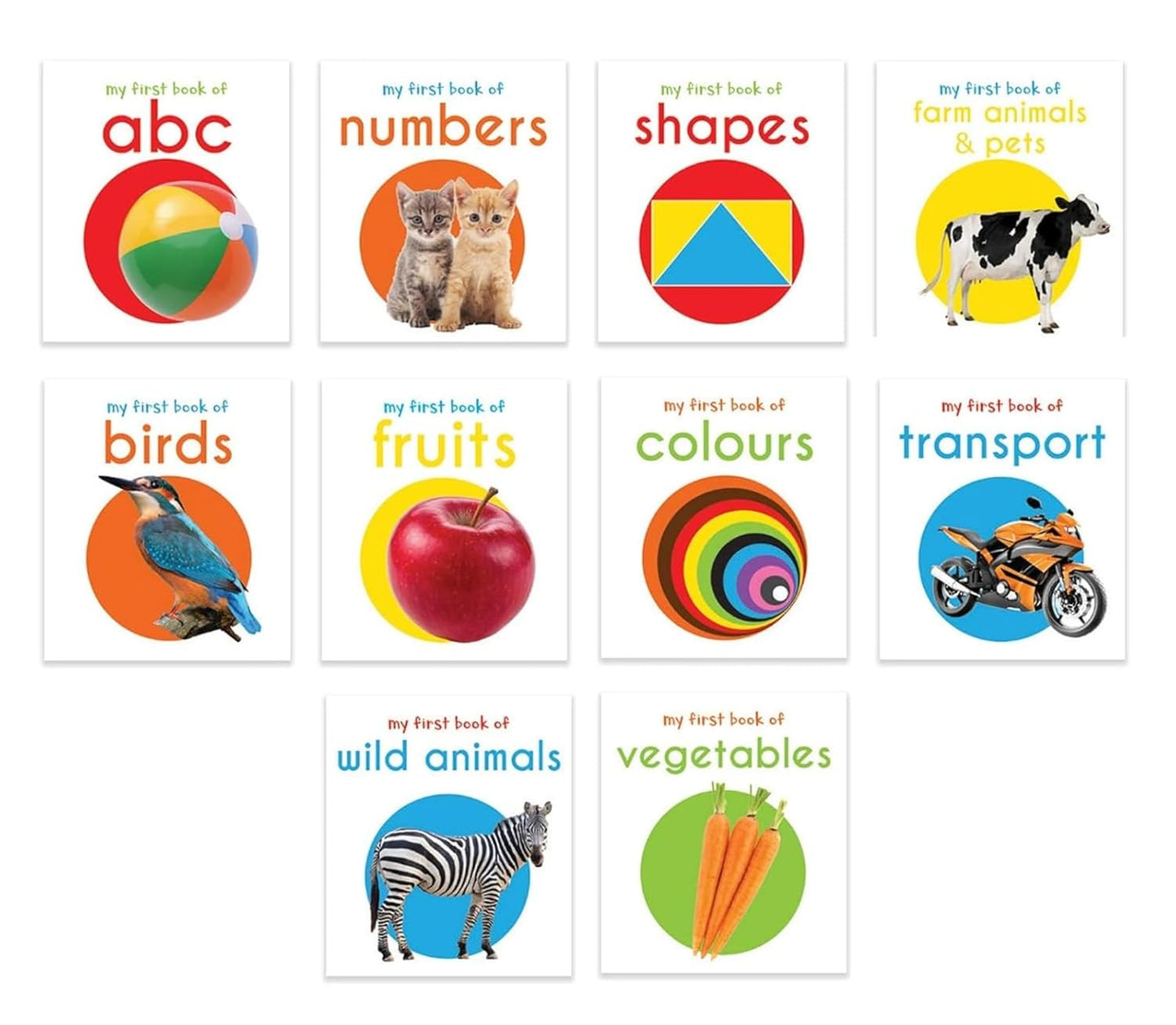My First Library: Boxset of 10 Board Books for Kids