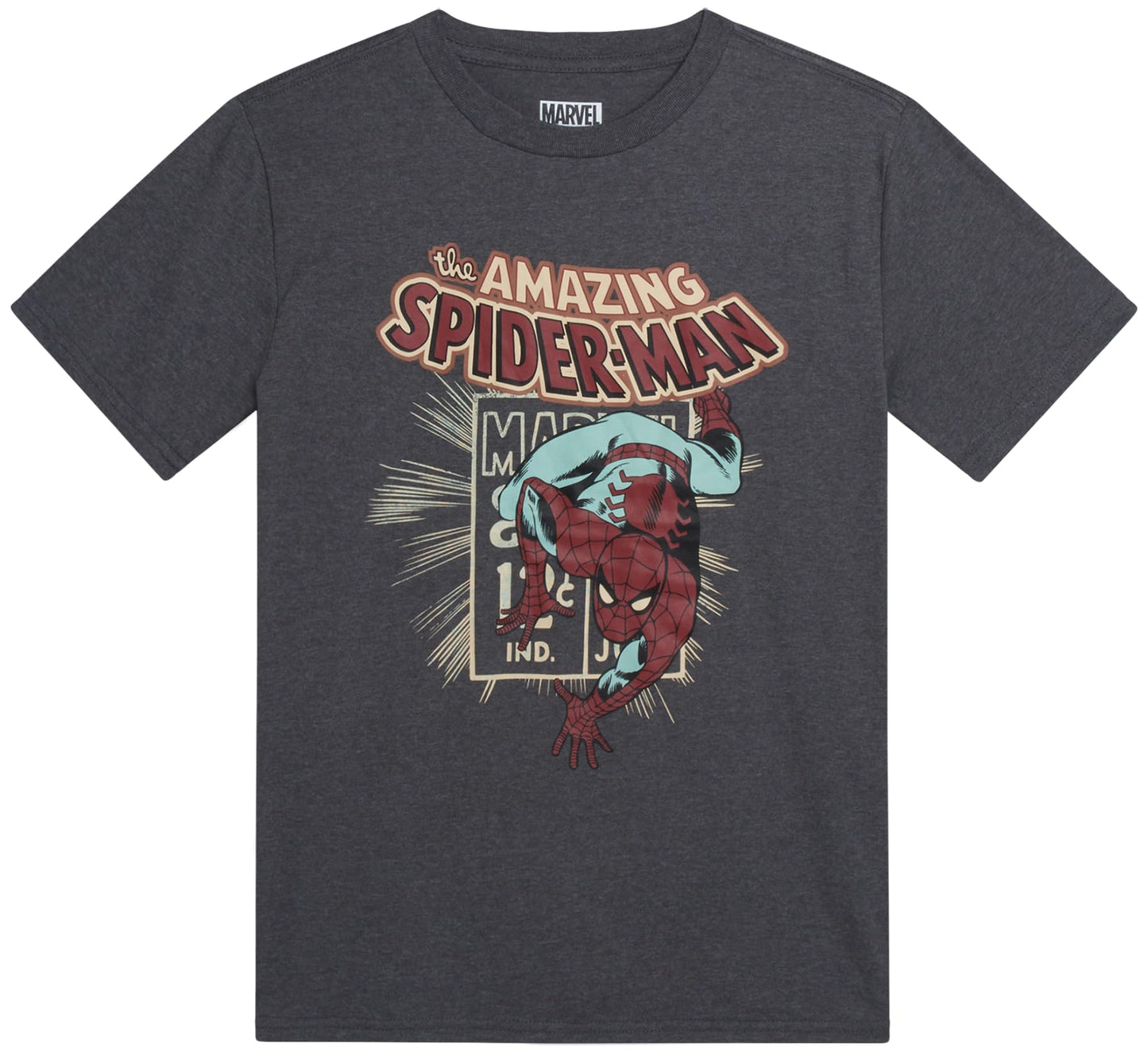 Marvel Avengers Spiderman Boys Shirts - Hulk Iron Man Captain America Thor Short Sleeve Graphic Tees for Toddler Boys & Kids