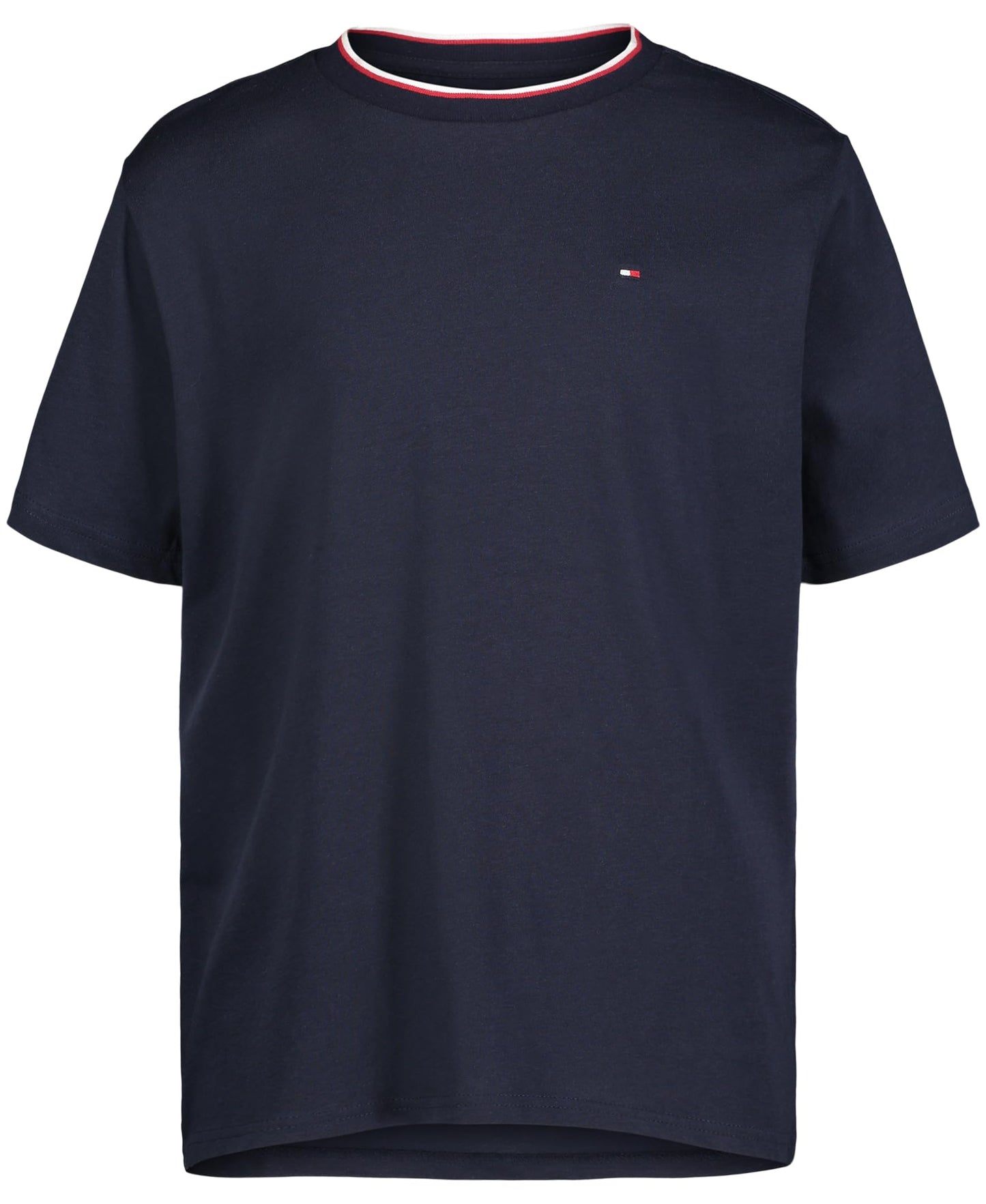 Tommy Hilfiger Boys' Short Sleeve YD Ringer Crew Neck T-Shirt, Soft, Comfortable, Relaxed Fit
