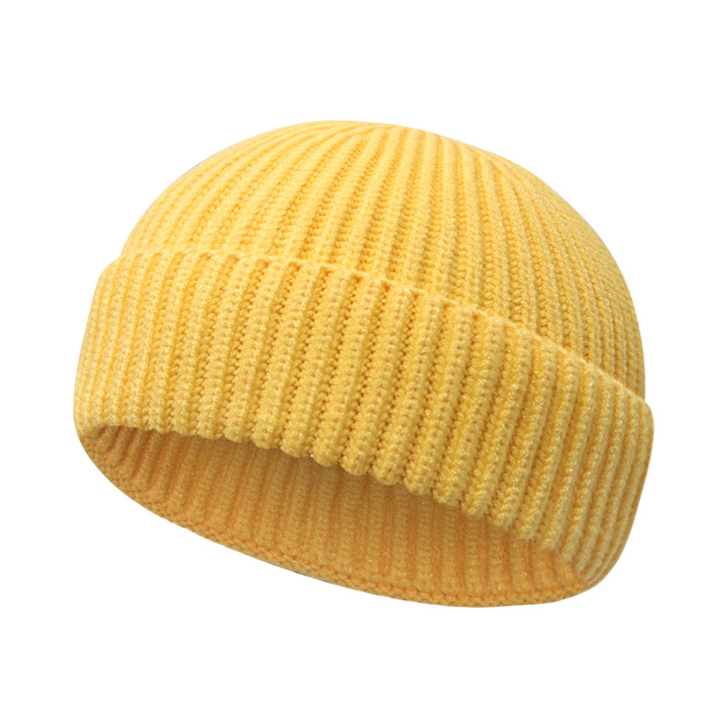 Wool Fisherman Beanies for Men Women Short Cuff Knit Beanie Winter Warm Hats Trawler Hat Stylish Watch Cap