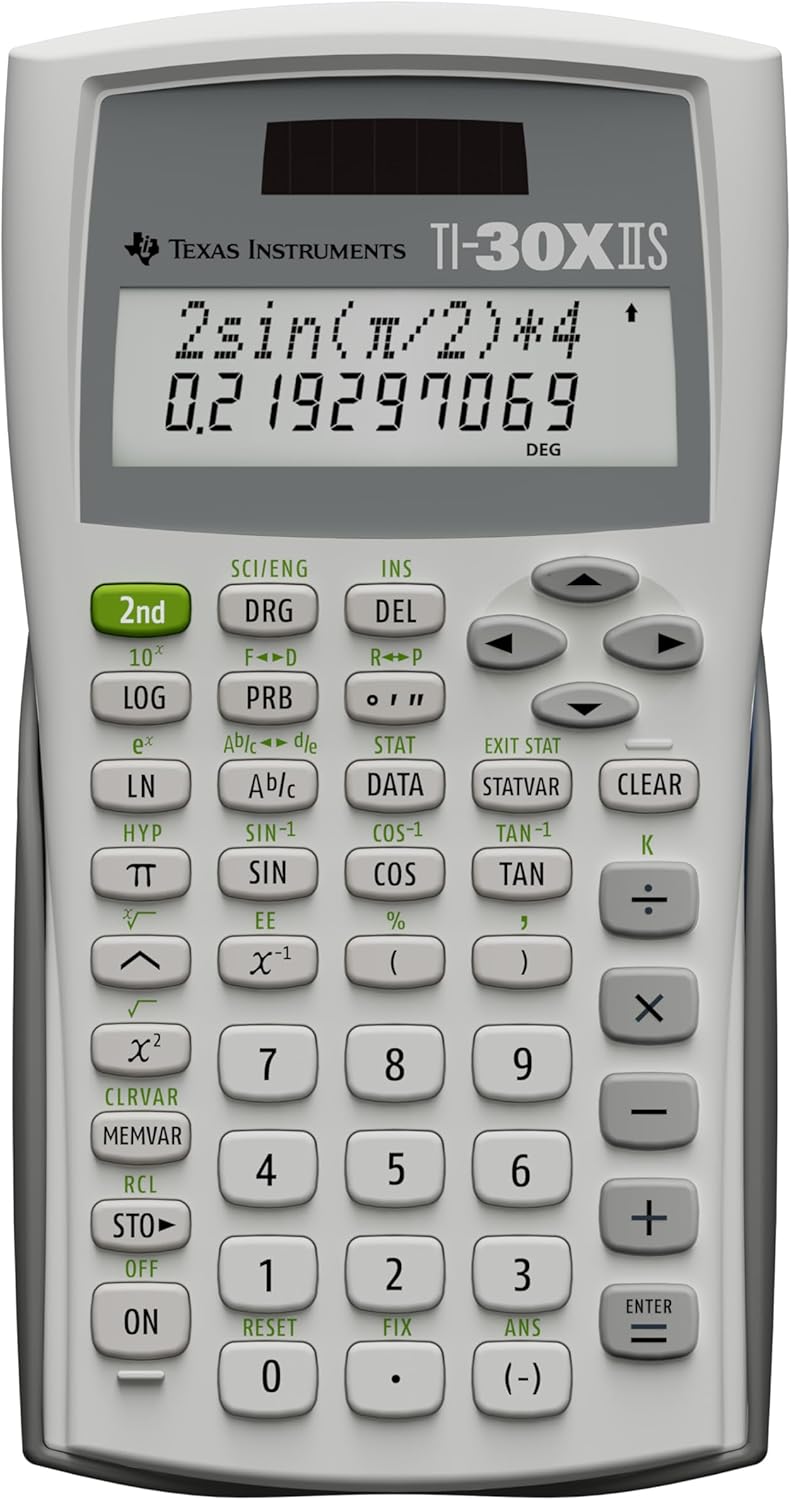 Texas Instruments TI-30XIIS Scientific Calculator, White