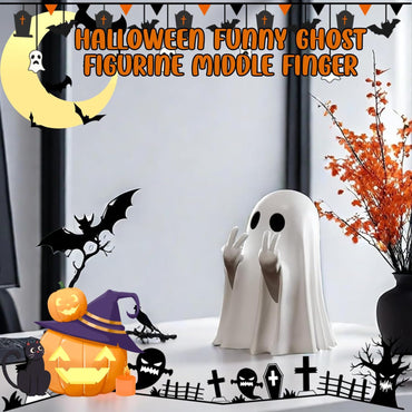 Halloween Ghost Figurine, Halloween Decor Indoor, Cute Finger Ghost Decorations, Funny Finger Ghost Ornaments, Coffee Table Centerpieces Shelf Mantel Display (A)