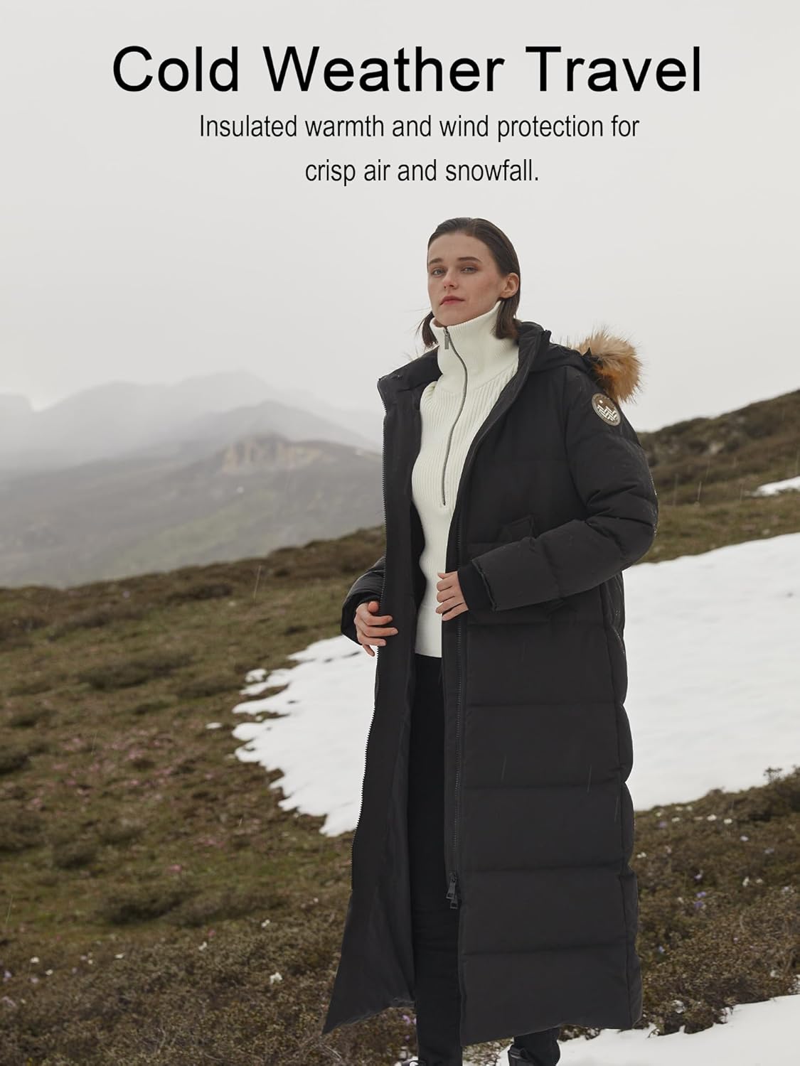 Fitouch Women's Waukee Long Down Coat Parka Jacket | 750+ Fill Power | Full-Length