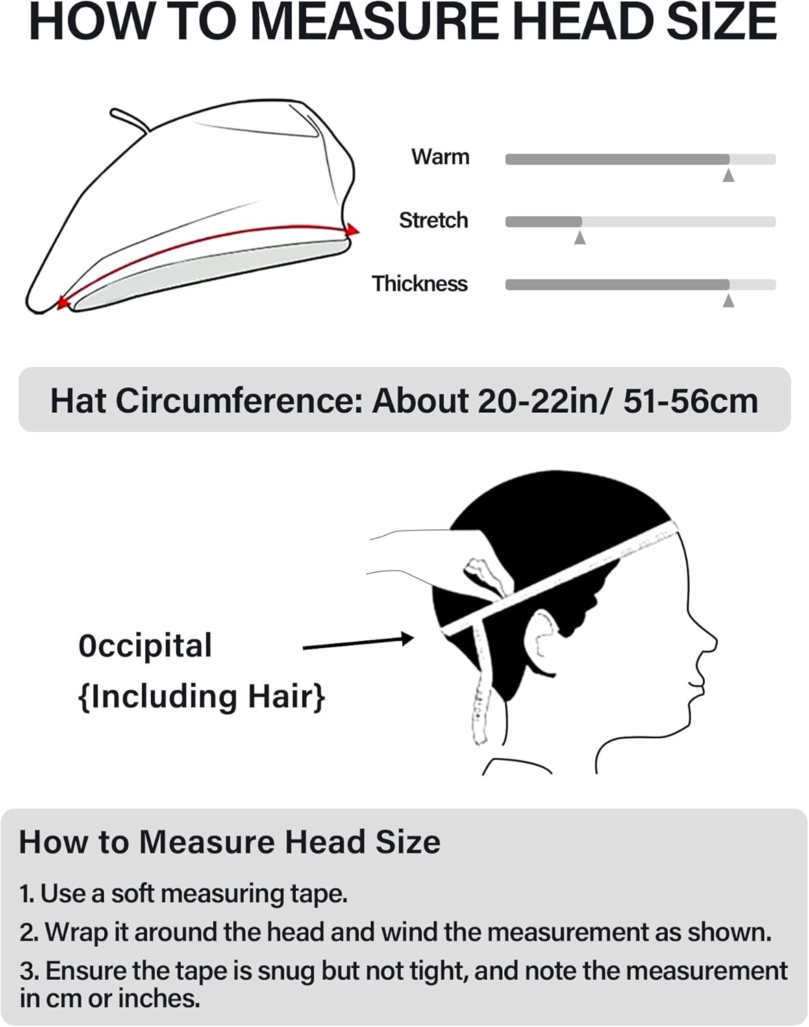 Women French Wool Beret Hats - Solid Color Classic Beanie Winter Cap