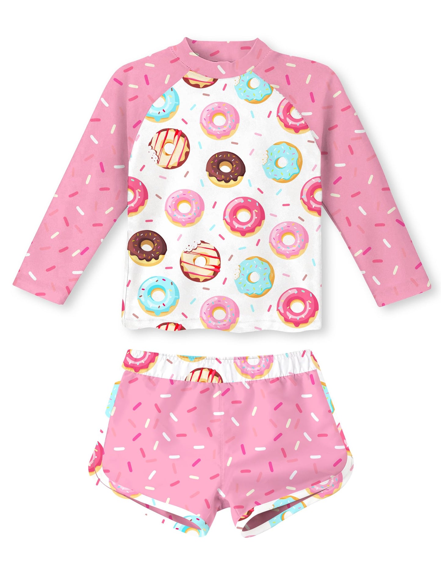 Vogseek Girls Rash Guard Two Pieces Swimsuit Long Sleeve Bathing Suit for 3-10 Years