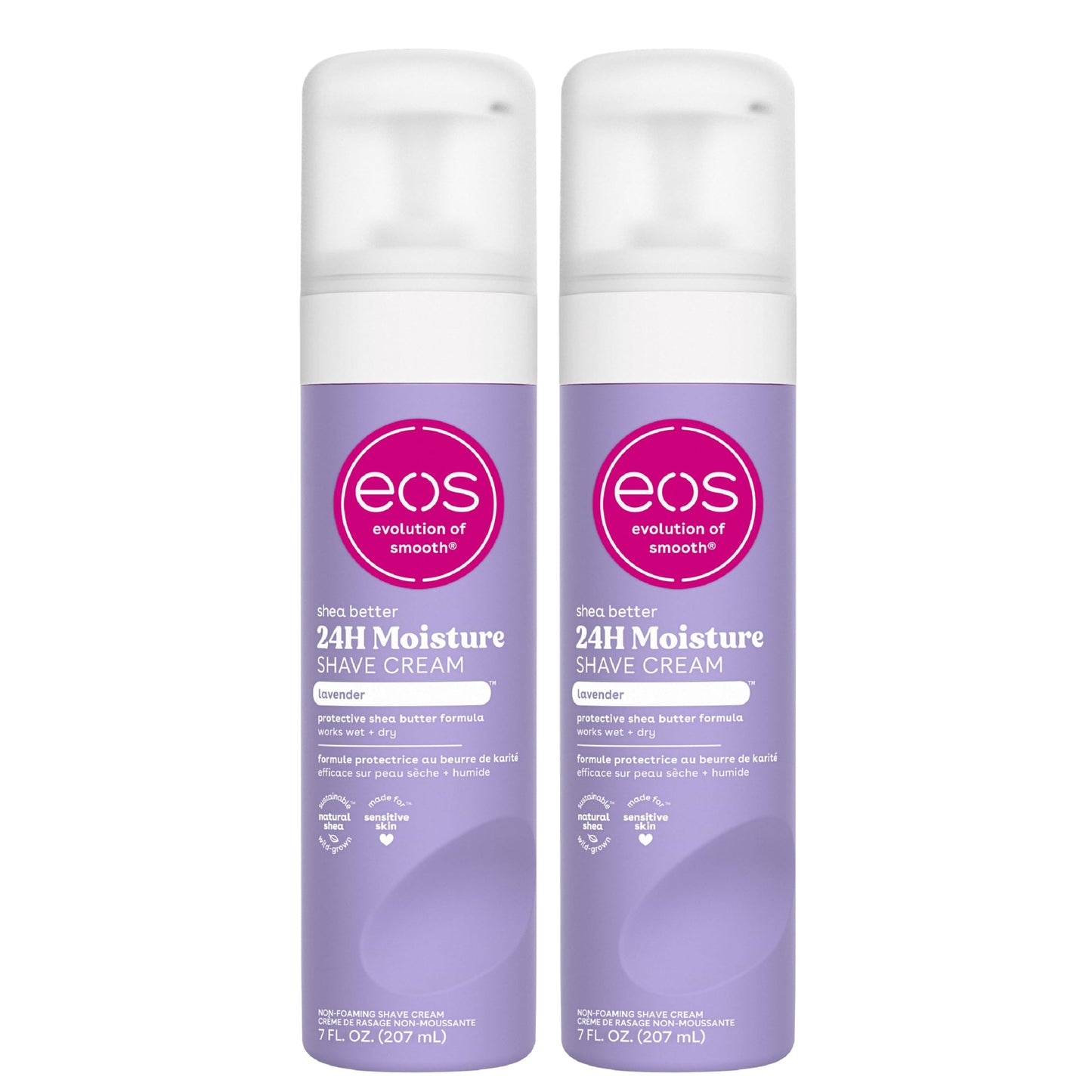 eos Shea Better Women's Shave Cream- Vanilla Bliss, Shea Butter Skin Care, Shaving Cream for Women, 14 fl oz, 2-Pack