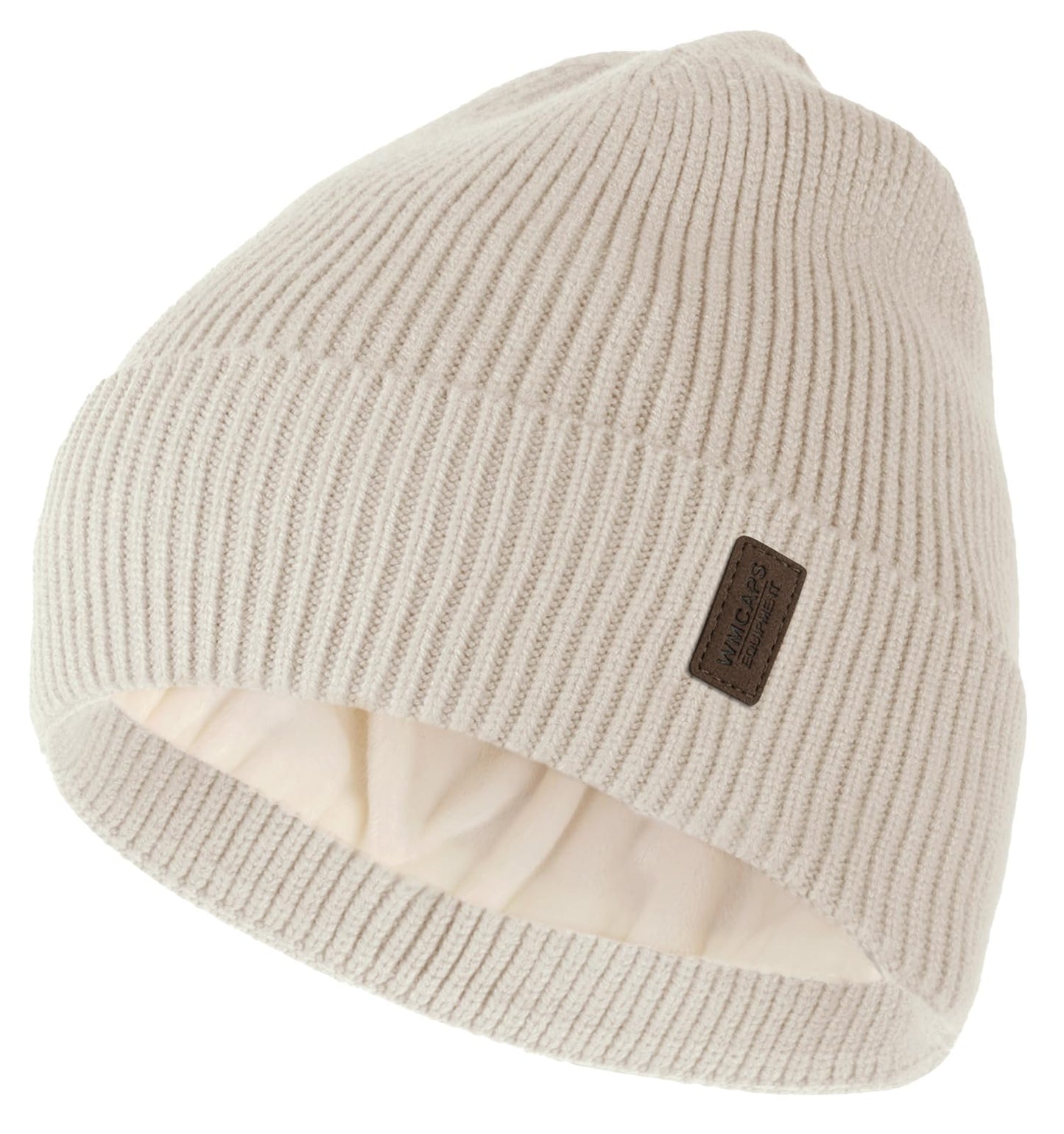 Wmcaps Winter Beanie for Men Women, Fleece Lined Beanie Soft Warm Knit Hat Ski Stocking Cuffed Cap