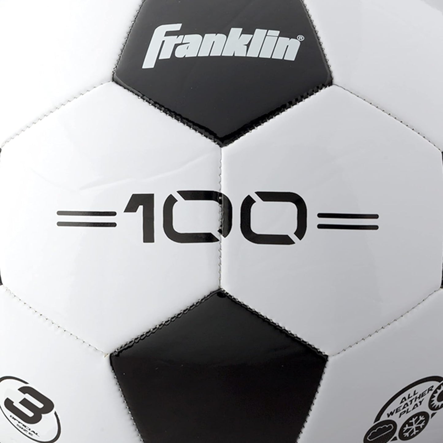 Franklin Sports Soccer Balls - Youth & Adult - Sizes 3, 4 & 5 - Single & Bulk Packs - Black & White