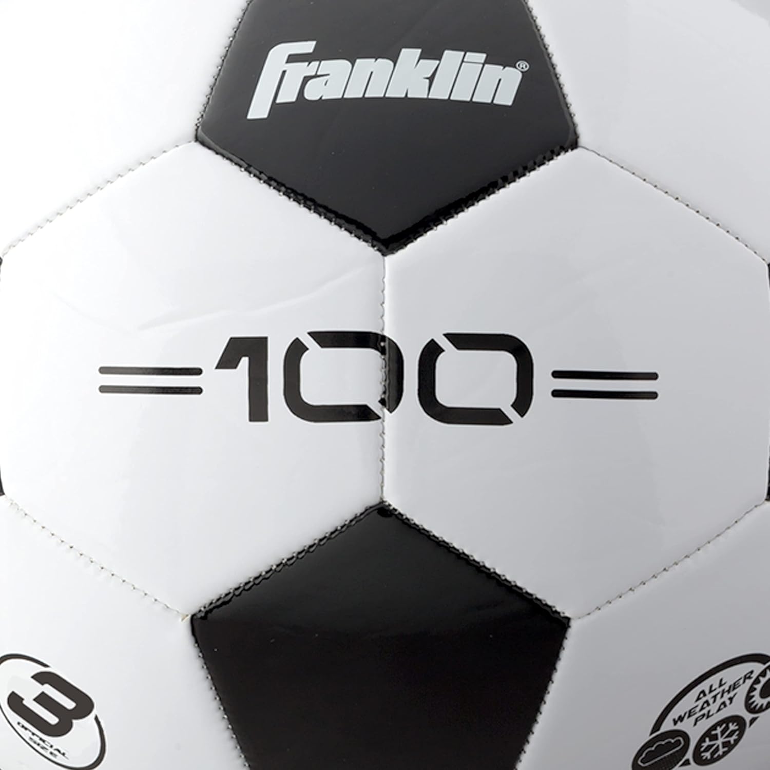 Franklin Sports Soccer Balls - Youth & Adult - Sizes 3, 4 & 5 - Single & Bulk Packs - Black & White
