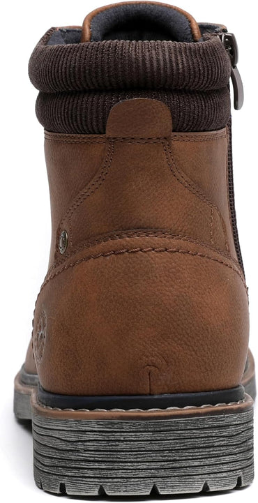 DECARSDZ Men's Fashion Lace-up Casual Chukka Boots for Men Zipper Boot