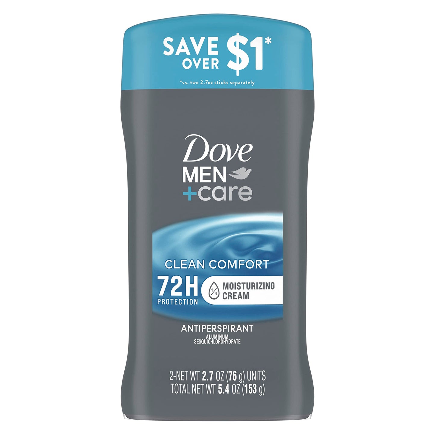 Dove Men + Care Antiperspirant Deodorant, 72hr Sweat & Odor Protection, Vitamin E, Triple Moisturizer, 4 Pack