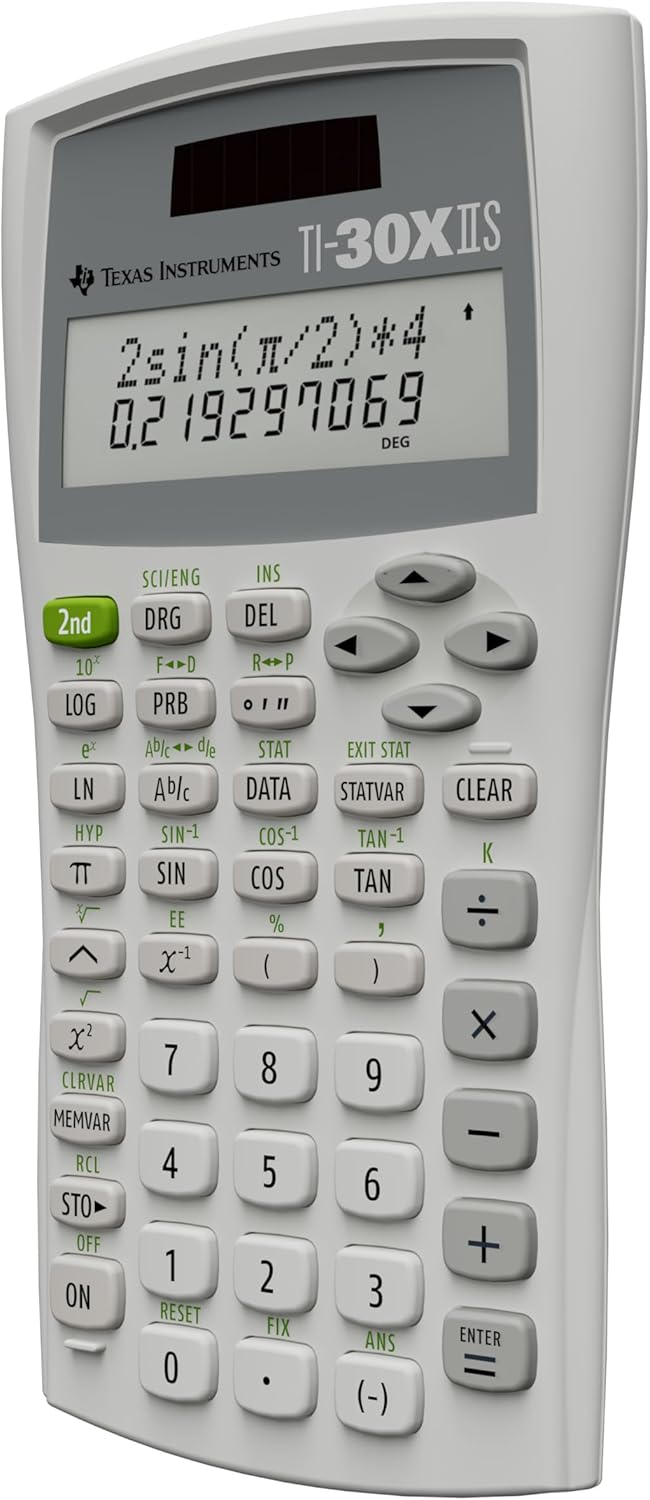 Texas Instruments TI-30XIIS Scientific Calculator, White