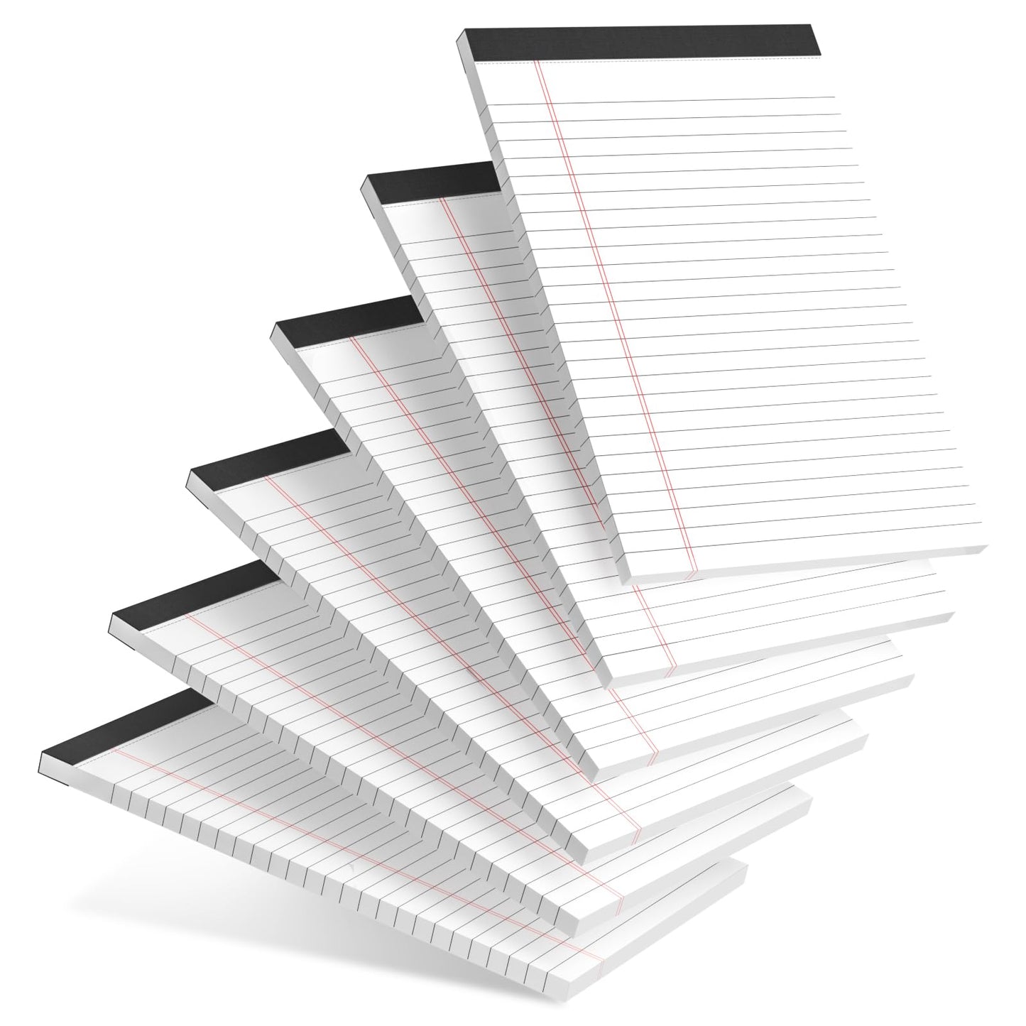 5pcs Colored Note Pads 5x8 College Ruled Small Legal Pads Paper Notepads 5 Pack Study Back Writing Pads 5 x 8 Paper Pads Perforated Narrow Ruled Pads of Paper