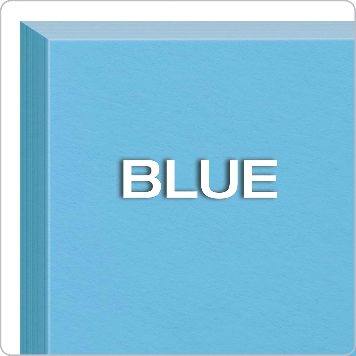 Oxford Blank Color Index Cards, 3" x 5", Blue, 100 Per Pack (7320 BLU)