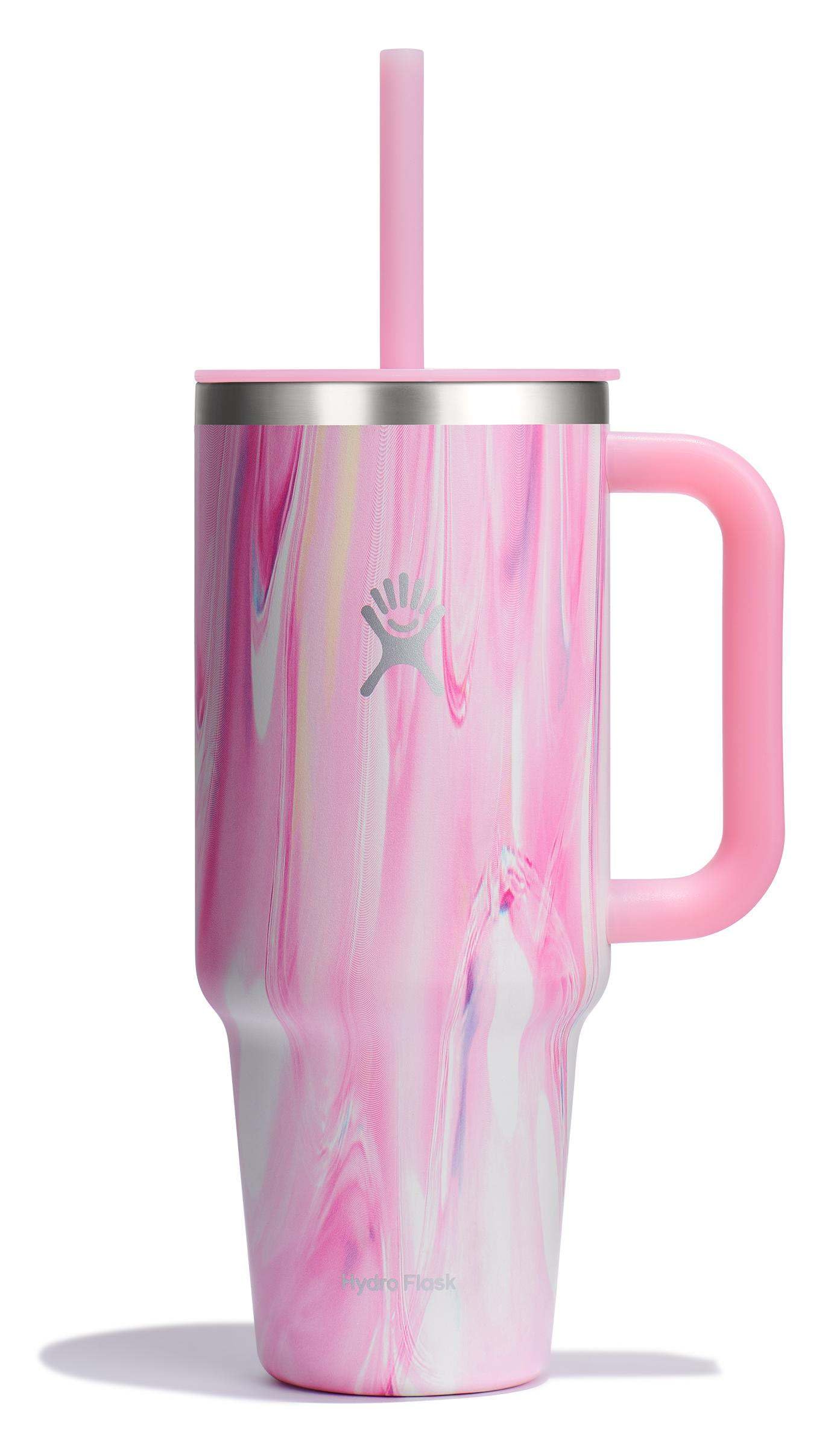 Hydro Flask 32 Oz Travel Tumbler with Handle, Lid and Straw - Insulated Stainless Steel in Holiday Punch