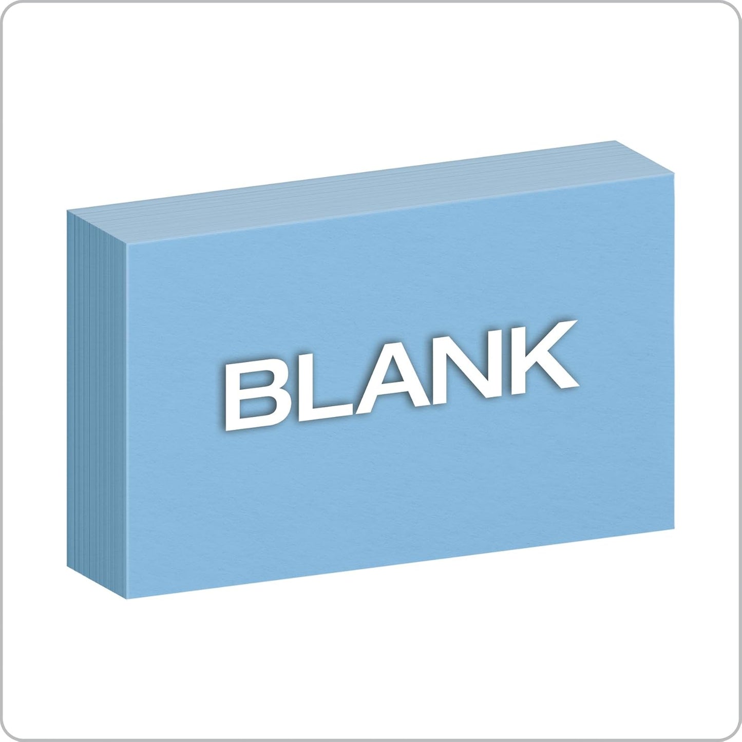 Oxford Blank Color Index Cards, 3" x 5", Blue, 100 Per Pack (7320 BLU)