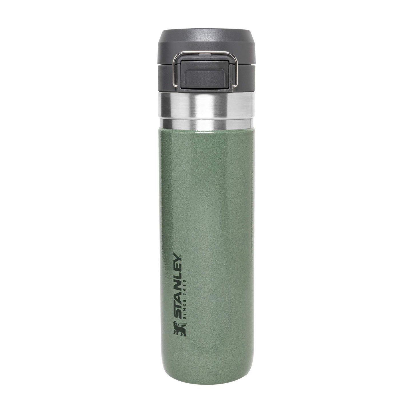 Stanley Quick Flip GO Water Bottle 24 oz | Push Button Lid | Leakproof and Packable for Travel and Sports | Insulated Stainless Steel | BPA-Free | Azure