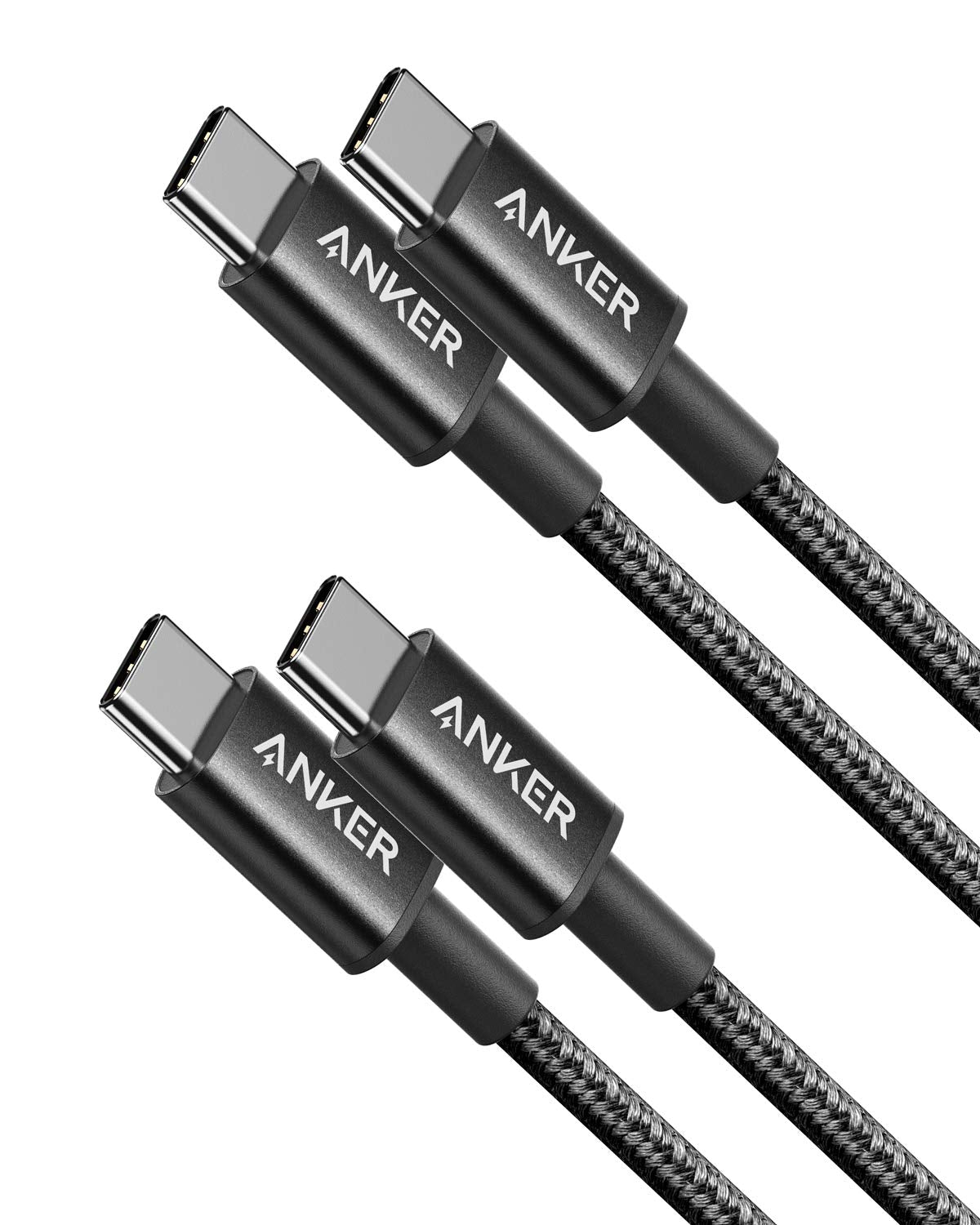 Anker USB C to USB C Cable, Type C 60W Fast Charging Cable (6FT, 2Pack) for iPhone 16 Series, iPad mini 6 and More (Black)