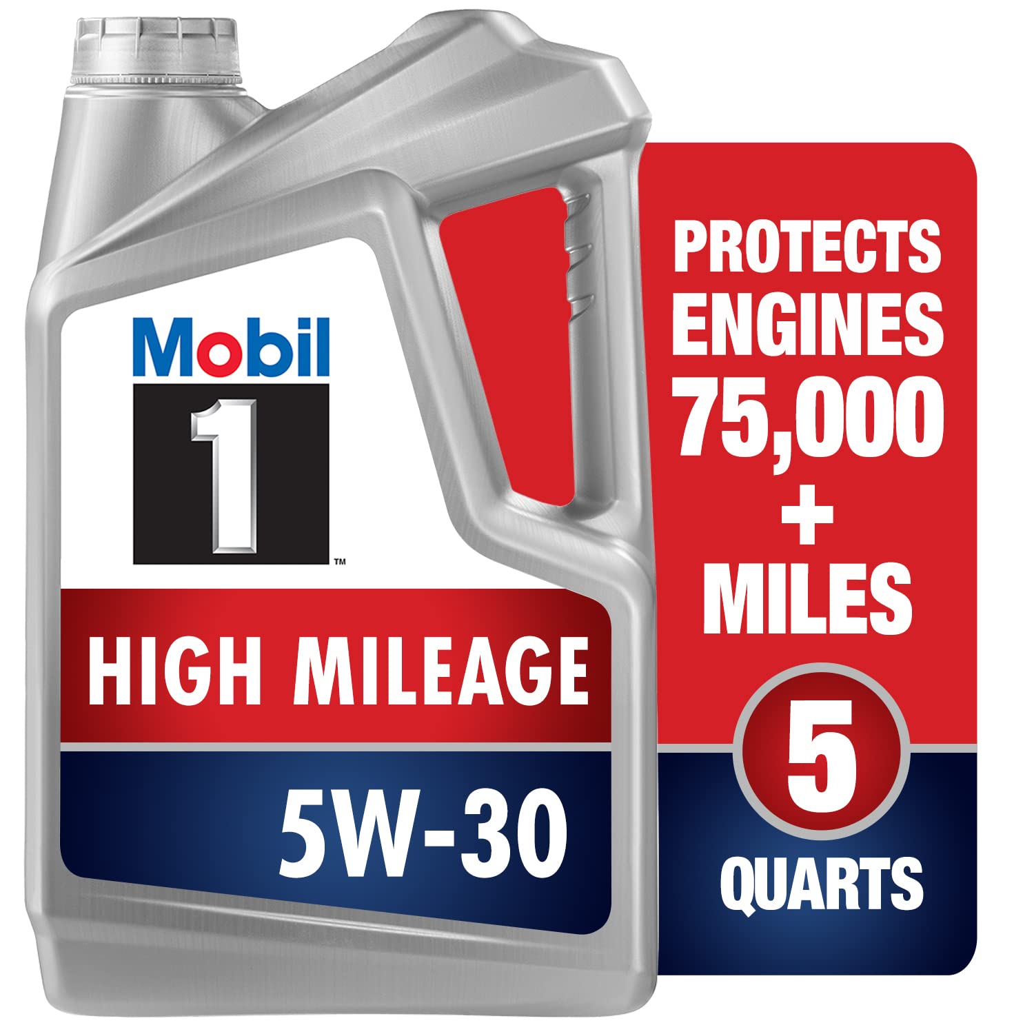 Mobil 1 Advanced Full Synthetic Motor Oil 5W-30, 5 Quart