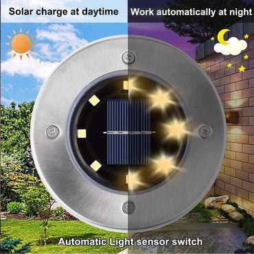 Solar Ground Lights, Waterproof Solar Garden Lights, Upgraded Outdoor Garden Waterproof Bright in-Ground Lights, Landscape Lights for Pathway,Yard,Deck,Lawn,Patio,Walkway (12 Pack Warm Light