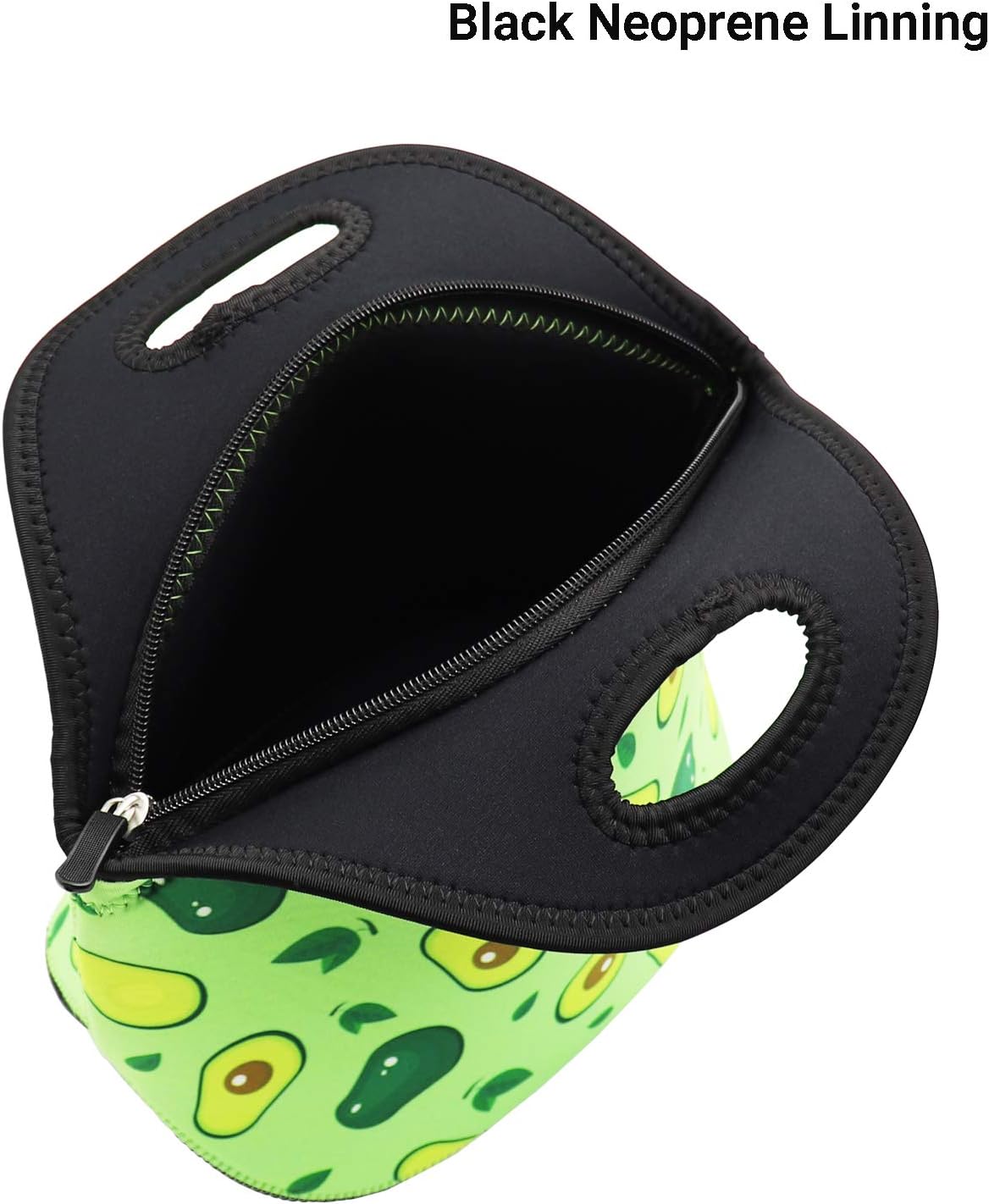 Neoprene Lunch Bag for Kids, Insulated Lunch Box Tote for Women Men Adult Teens Boys Teenage Girls Toddlers (Avocado)
