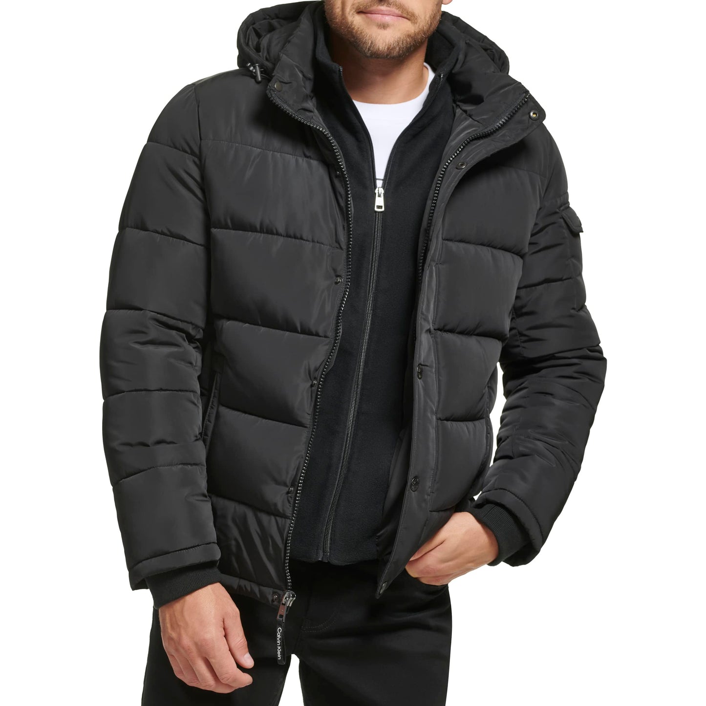 Calvin Klein Men's Snap Front Puffer Jacket