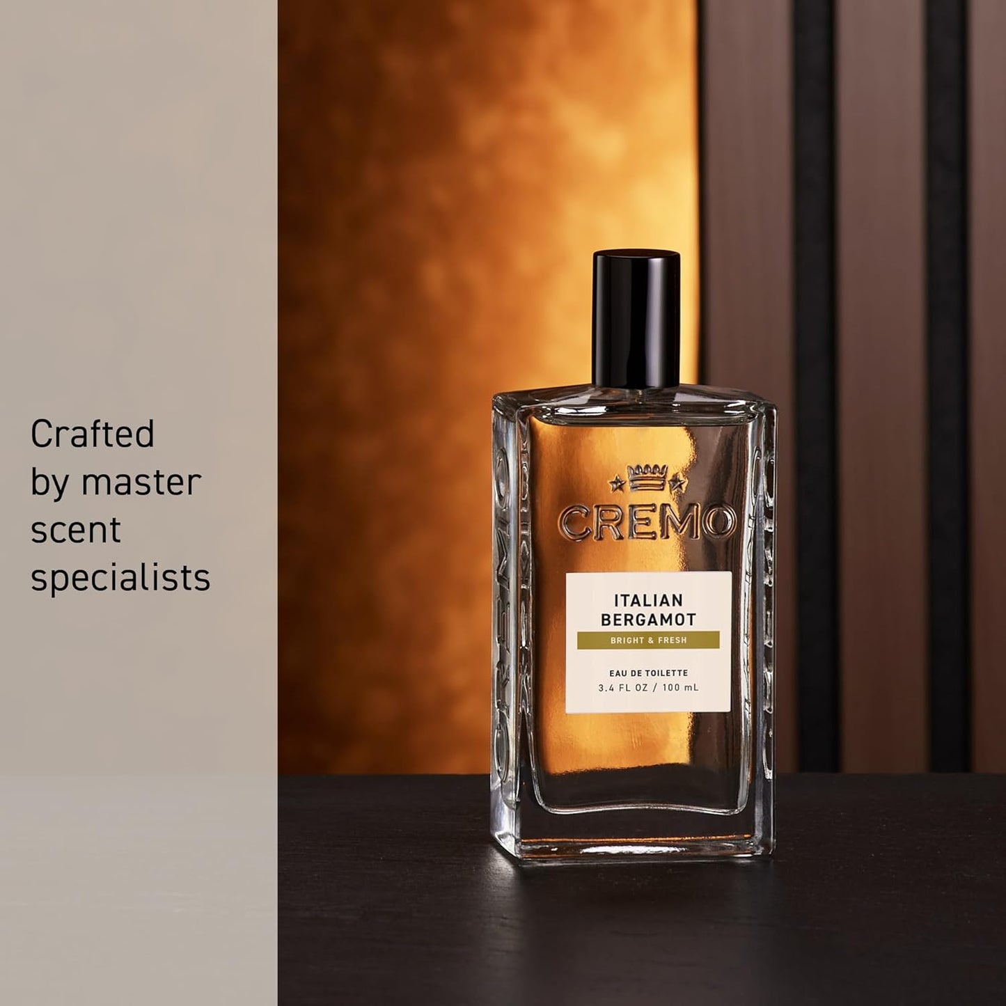 Cremo Italian Bergamot Spray Cologne For Men, A Combination of Italian Bergamot, Neroli Blossom, and Fresh Vetiver, 3.4 Fl Oz