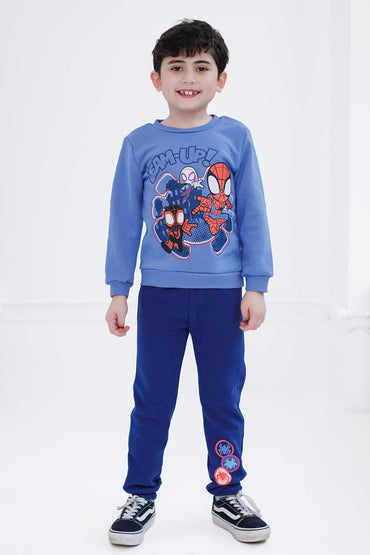 Marvel Spidey and His Amazing Friends Fleece Sweatshirt and Jogger Pants Outfit Set Toddler to Big Kid Sizes (2T - 14-16)