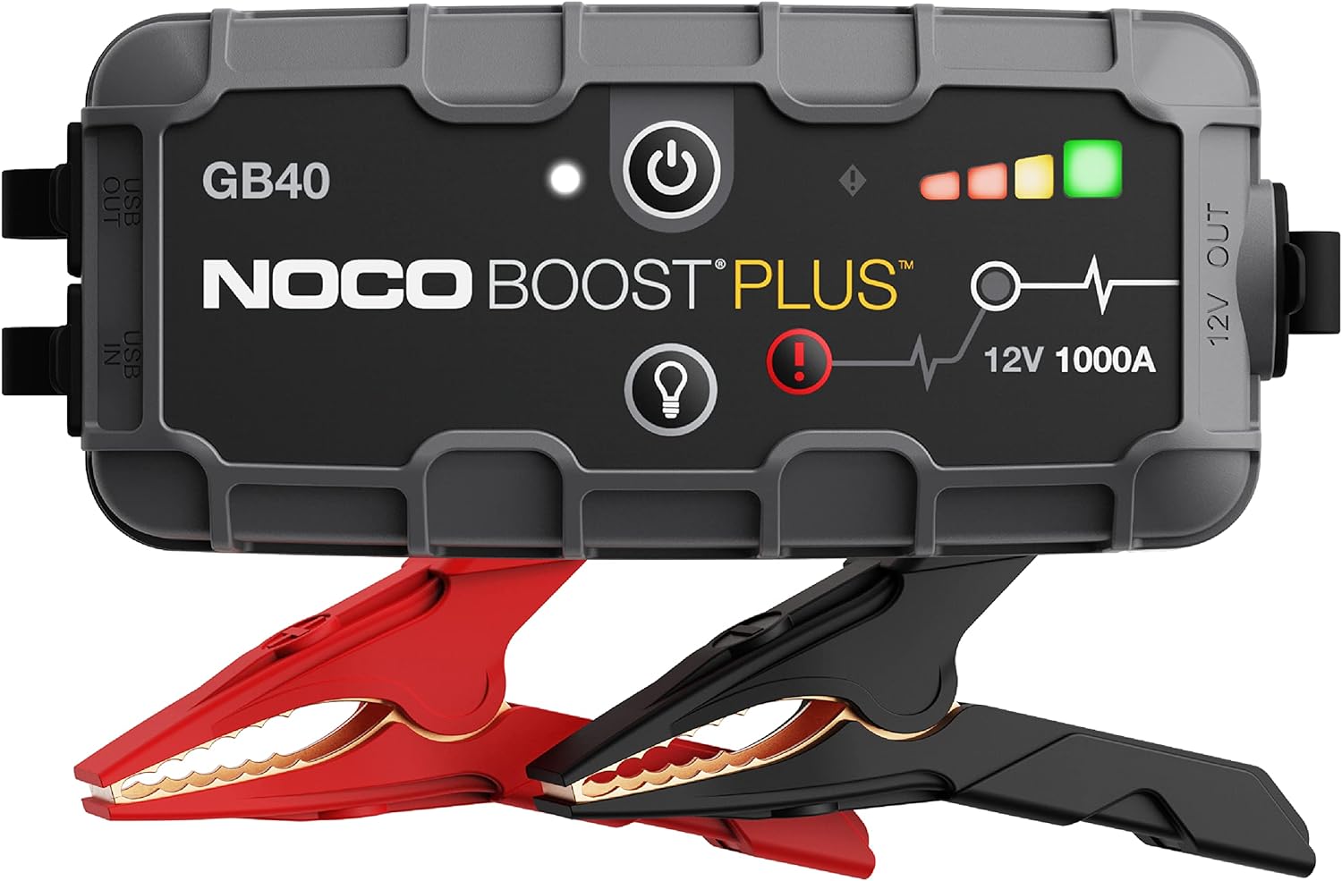 NOCO Boost GB40: 1000A UltraSafe Jump Starter – 12V Lithium Battery Booster Pack, Portable Jump Box, Power Bank & Jumper Cables - for 6.0L Gas and 3.0L Diesel Engines
