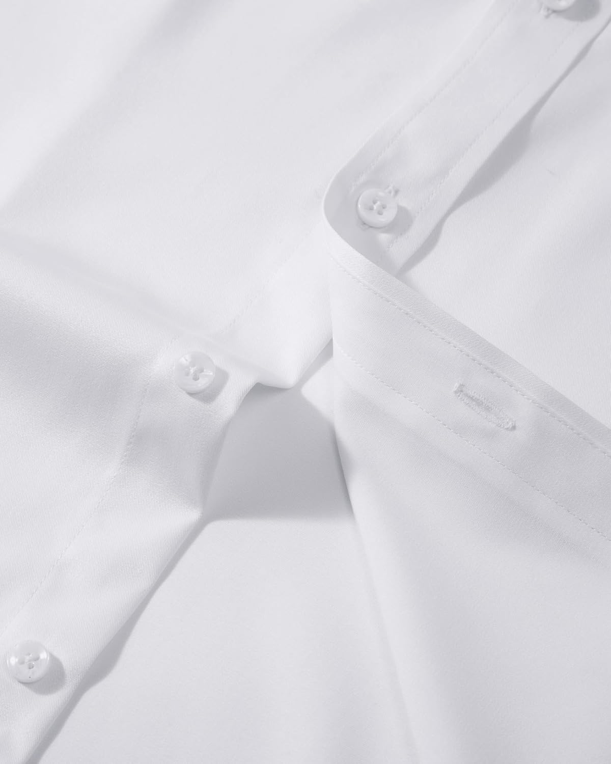Men's Dress Shirts Long Sleeve Stretch Wrinkle Free Slim Fit Wedding Formal Button Down Shirt