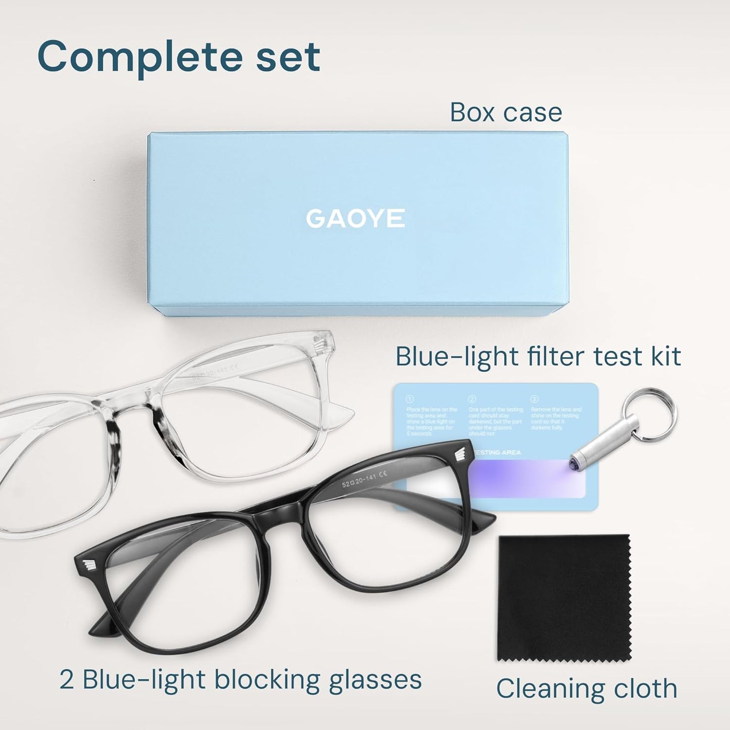 Blue Light Blocking Glasses - Fashion Square Fake Eyeglasses, Anti UV Ray Computer Gaming Glasses Blue Blockers for Women/Men