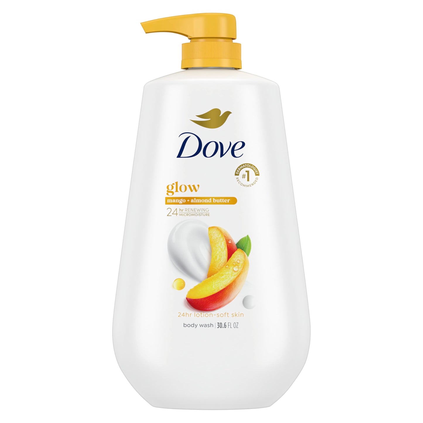 Dove Body Wash Deep Moisture for 24hr Lotion-Soft Skin Moisture Moisturizing Skin Cleanser with No Sulfates No Parabens 30.6 oz