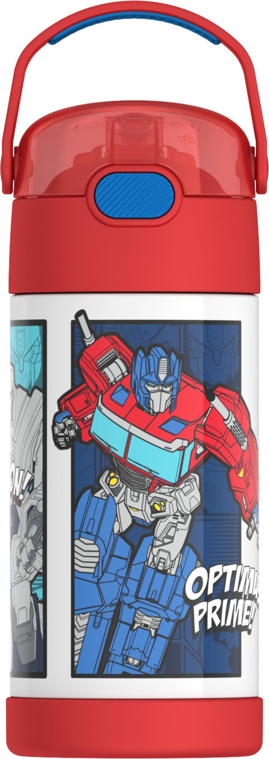 THERMOS FUNTAINER Water Bottle with Straw - 12 Ounce - Kids Stainless Steel Vacuum Insulated Water Bottle with Lid, Bluey