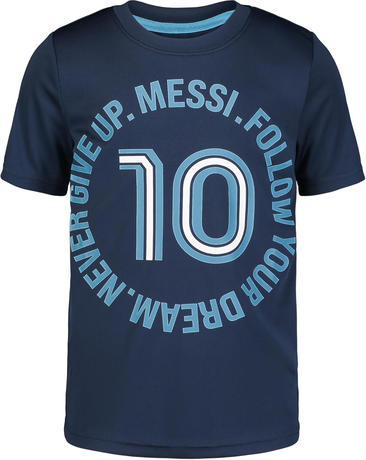Boys' Lifestyle Short Sleeve Top, Loose-fit Shirt with Logo, Comfortable