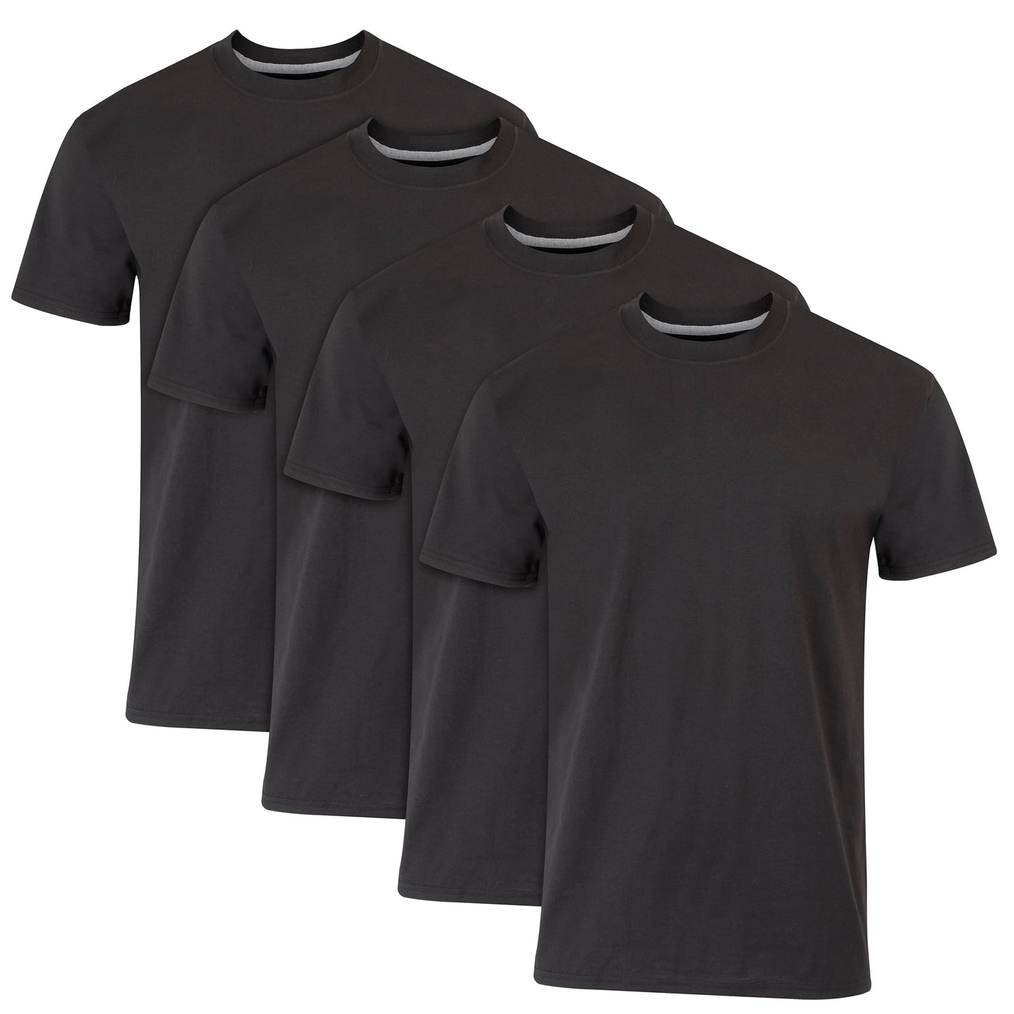 Hanes Men's Fresh Iq Slim Fit Crew Undershirt, 4-pack