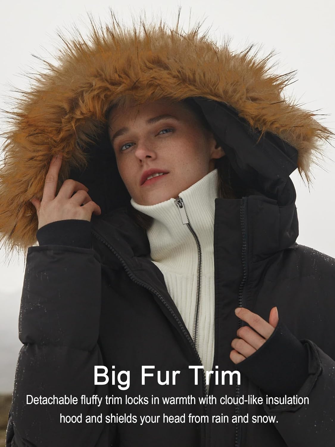 Fitouch Women's Waukee Long Down Coat Parka Jacket | 750+ Fill Power | Full-Length