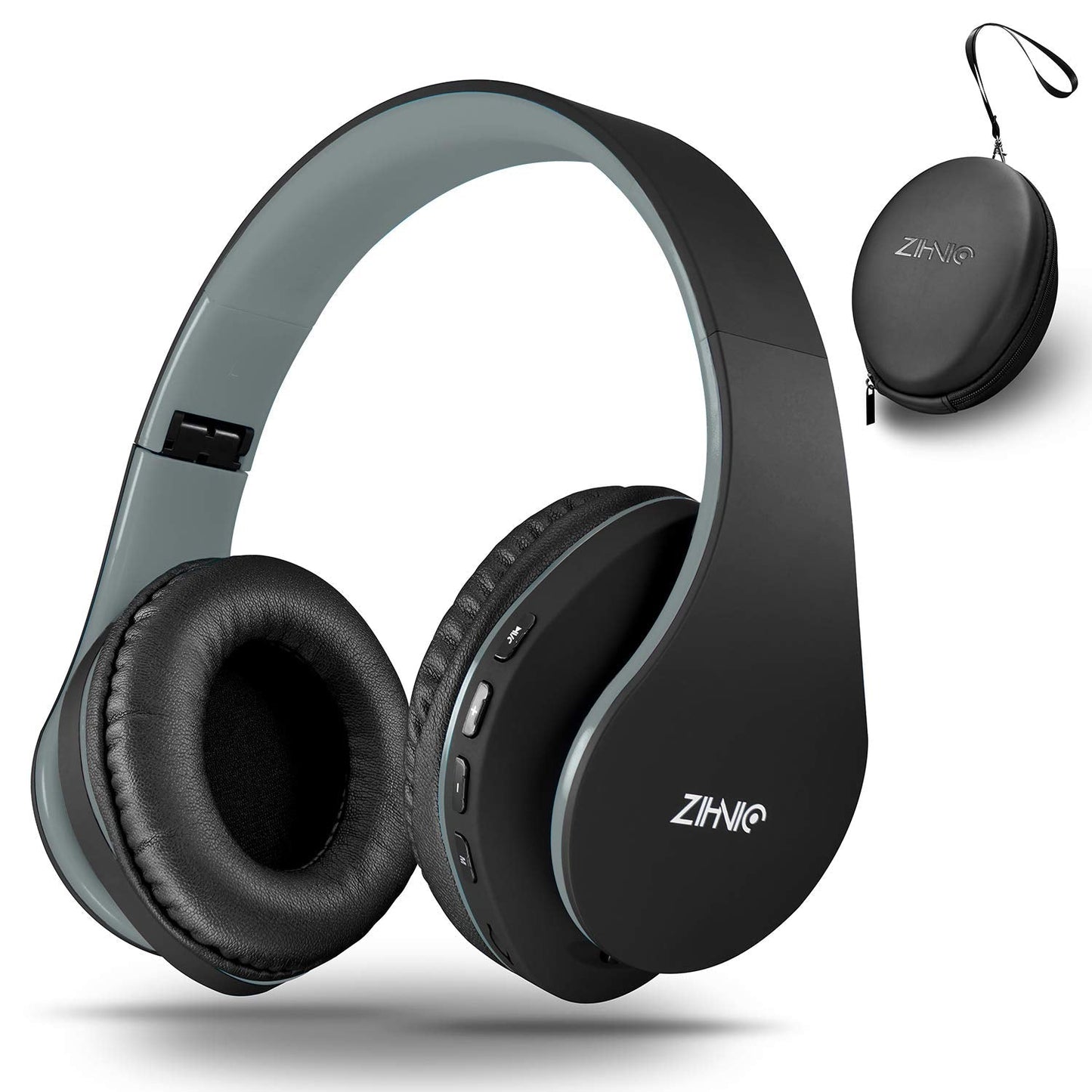 ZIHNIC Bluetooth Headphones Over-Ear, Foldable Wireless and Wired Stereo Headset Micro SD/TF, FM for Cell Phone,PC,Soft Earmuffs &Light Weight for Prolonged Wearing(Rose Gold)