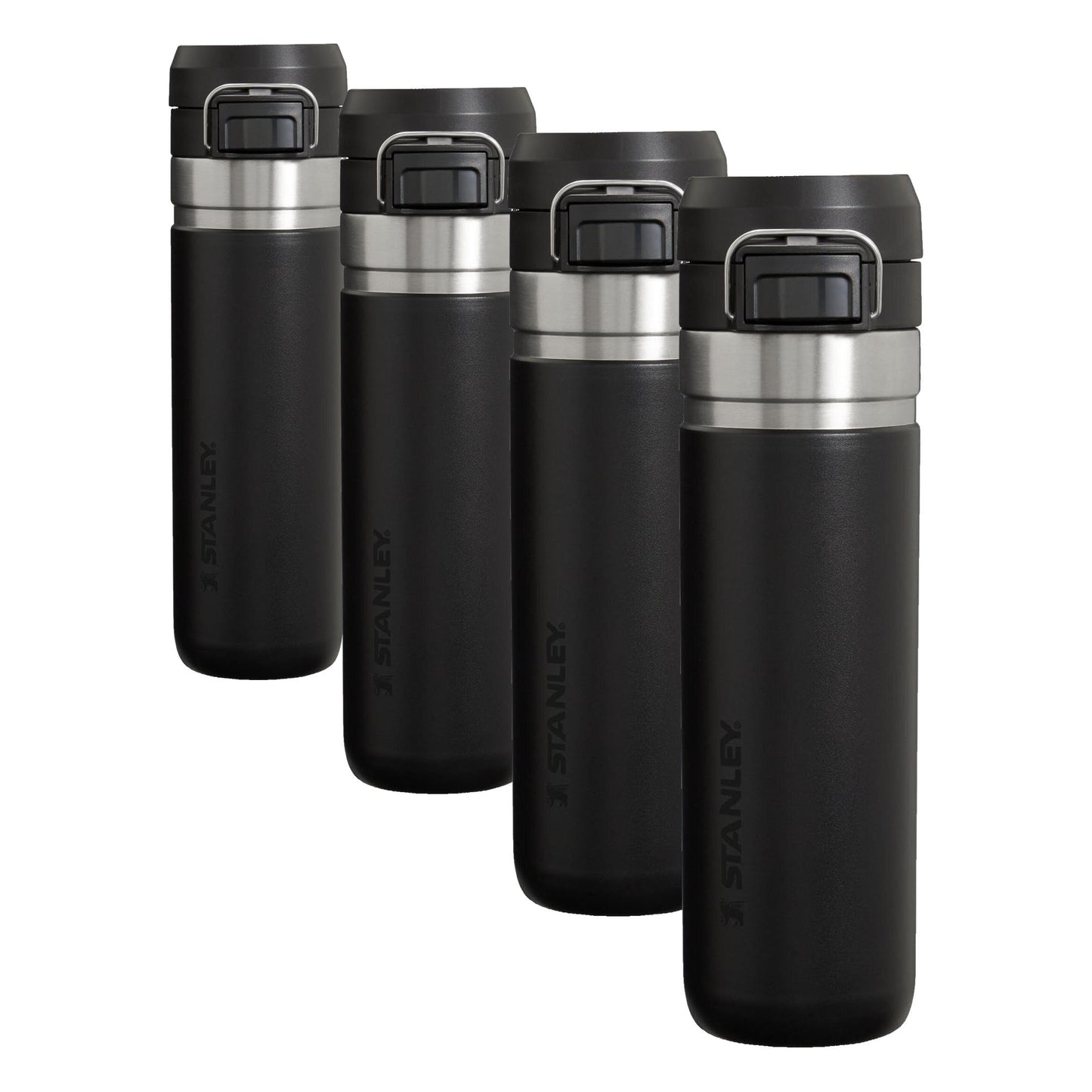 Stanley Quick Flip GO Water Bottle 24 oz | Push Button Lid | Leakproof and Packable for Travel and Sports | Insulated Stainless Steel | BPA-Free | Azure
