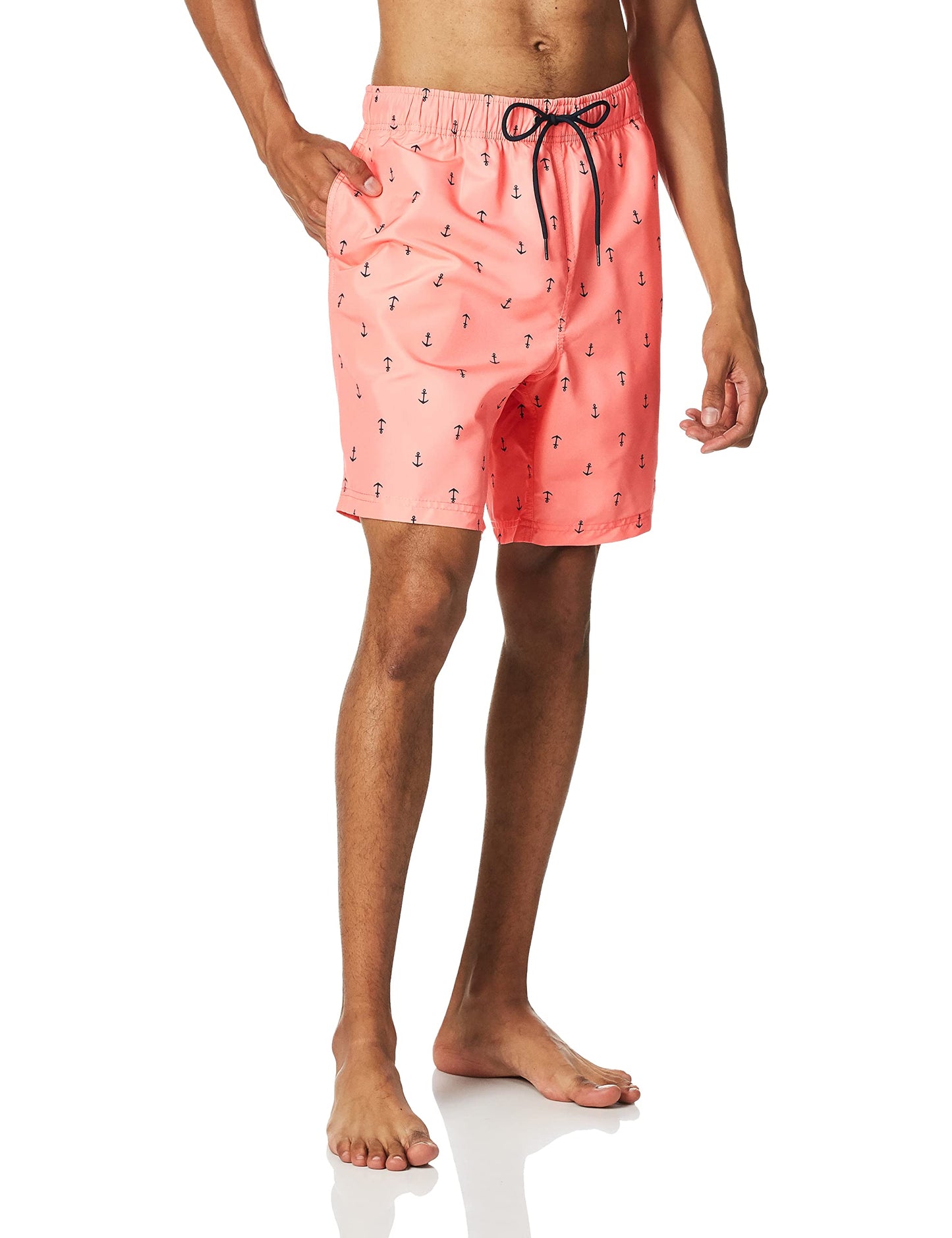 Nautica Men's Standard Quick Dry All Over Classic Anchor Print Swim Trunk