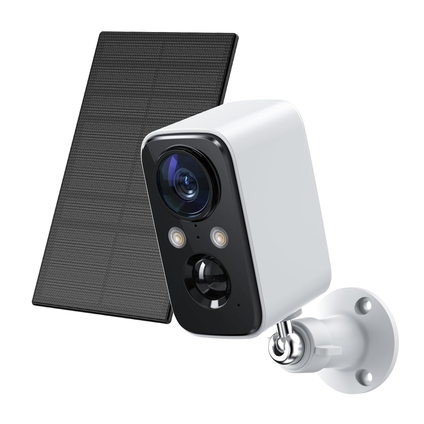 Security Cameras Wireless Outdoor: Cameras for Home Security WiFi Camera with Solar Panel Battery Powered Surveillance System Kit Motion Sensor Alarm Floodlight Night Vision IP66 Waterproof