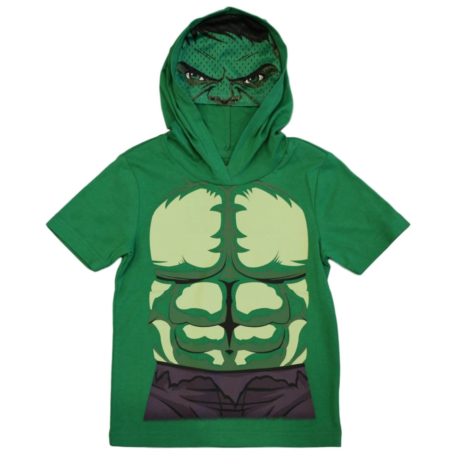 Marvel Avenger Little Boys and Toddler Hooded Tee With Mask